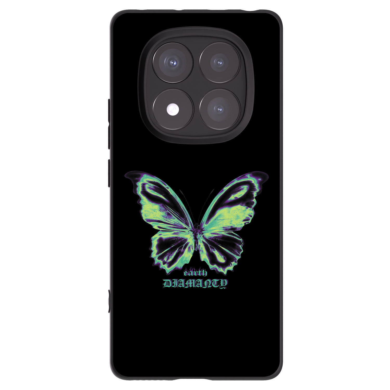 Picasee silikonowe czarne etui na Xiaomi Redmi Note 14 Pro 5G - Diamanty Blue