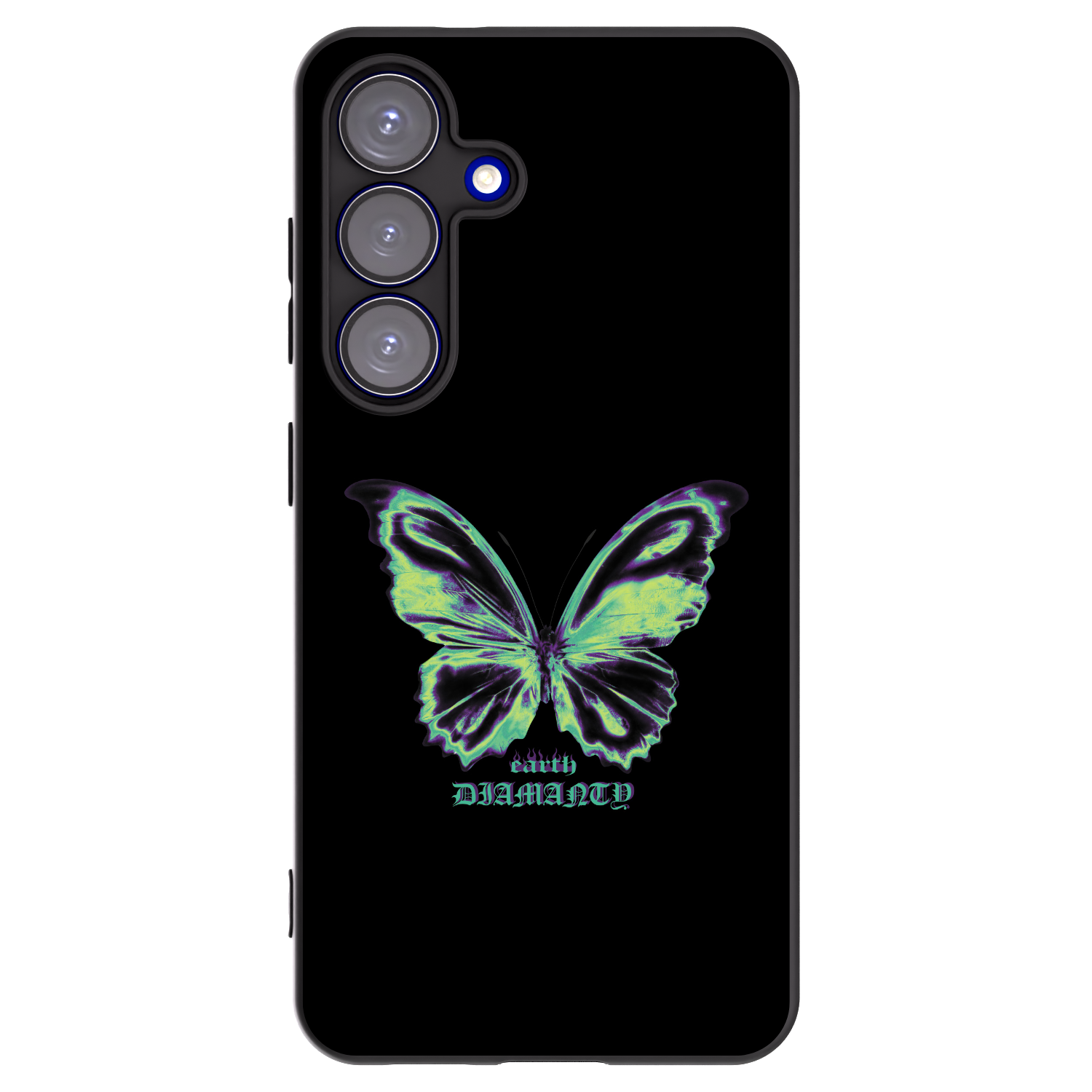 Picasee silikonowe czarne etui na Samsung Galaxy S25 5G - Diamanty Blue