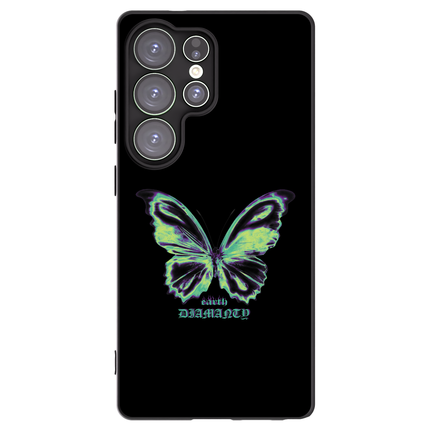 Picasee silikonowe czarne etui na Samsung Galaxy S25 Ultra 5G - Diamanty Blue
