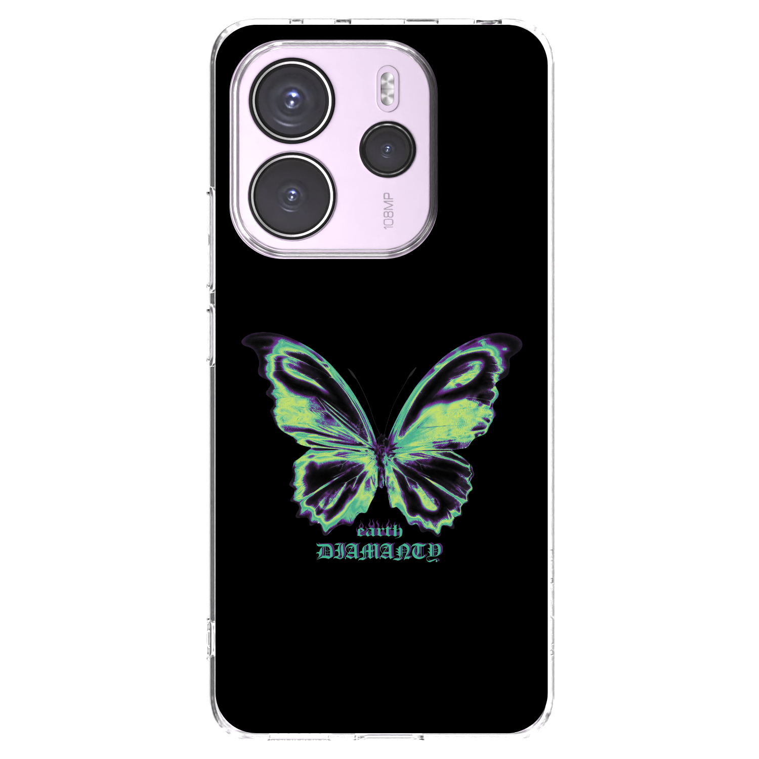 Picasee silikonowe przeźroczyste etui na Xiaomi Redmi Note 14 4G - Diamanty Blue