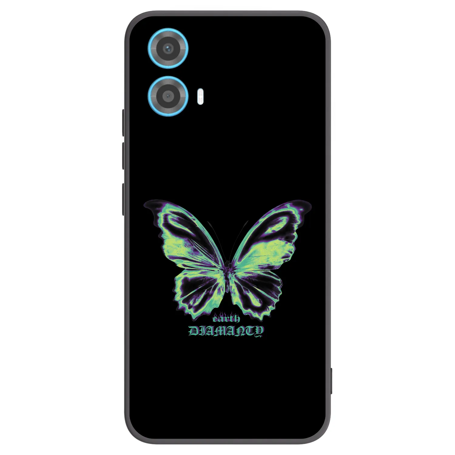 Picasee silikonowe czarne etui na Motorola Moto G34 5G - Diamanty Blue
