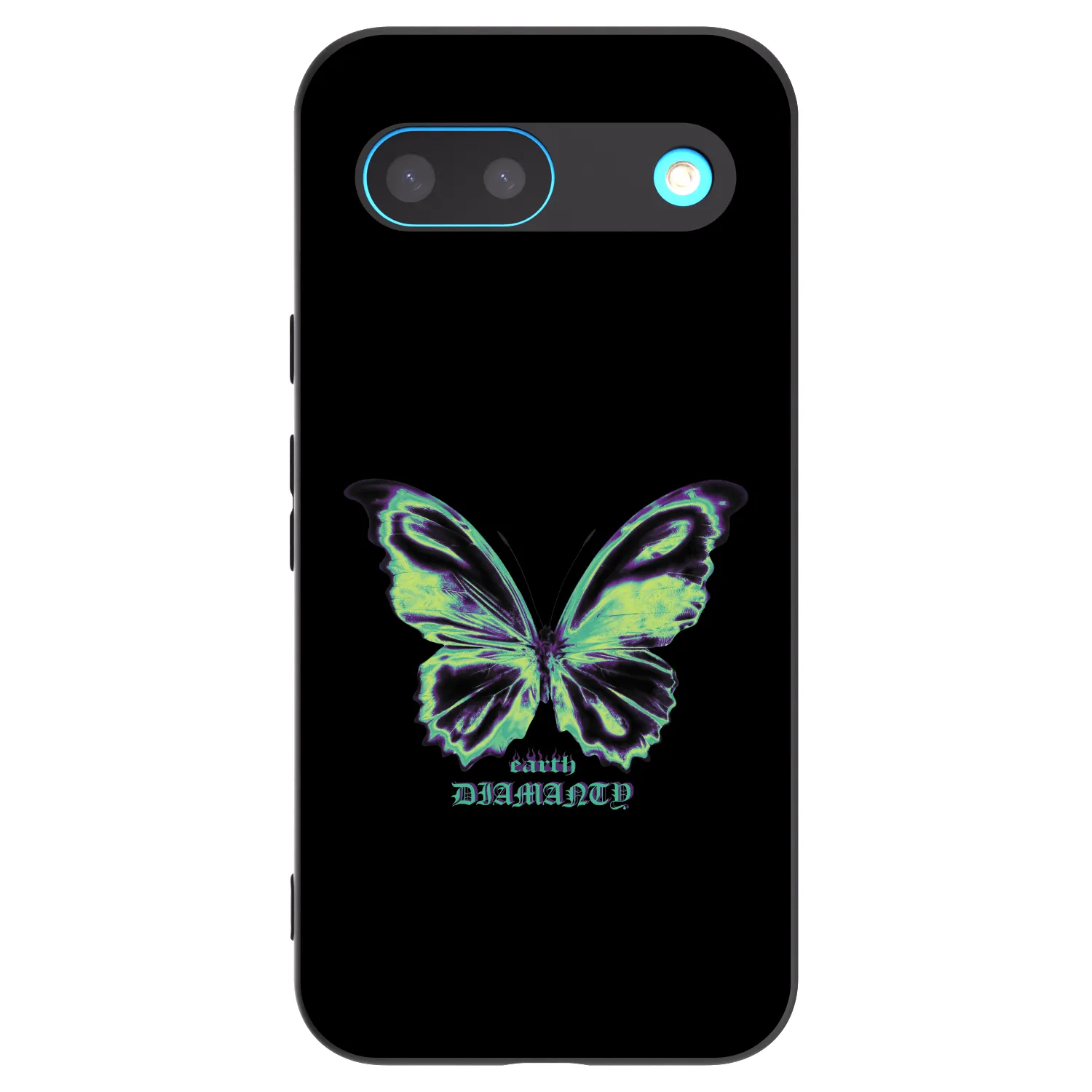 Picasee silikonowe czarne etui na Google Pixel 8 - Diamanty Blue