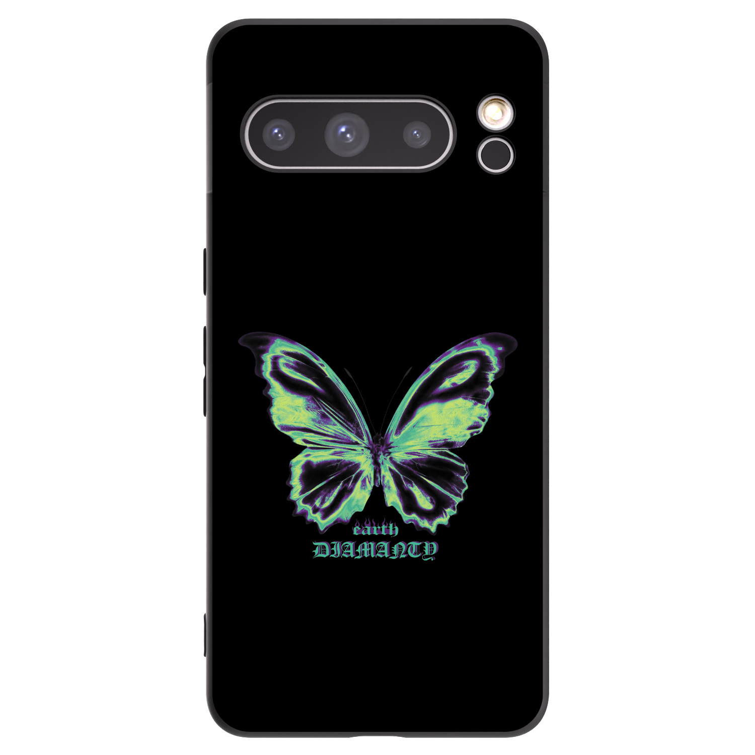 Picasee silikonowe czarne etui na Google Pixel 8 Pro - Diamanty Blue