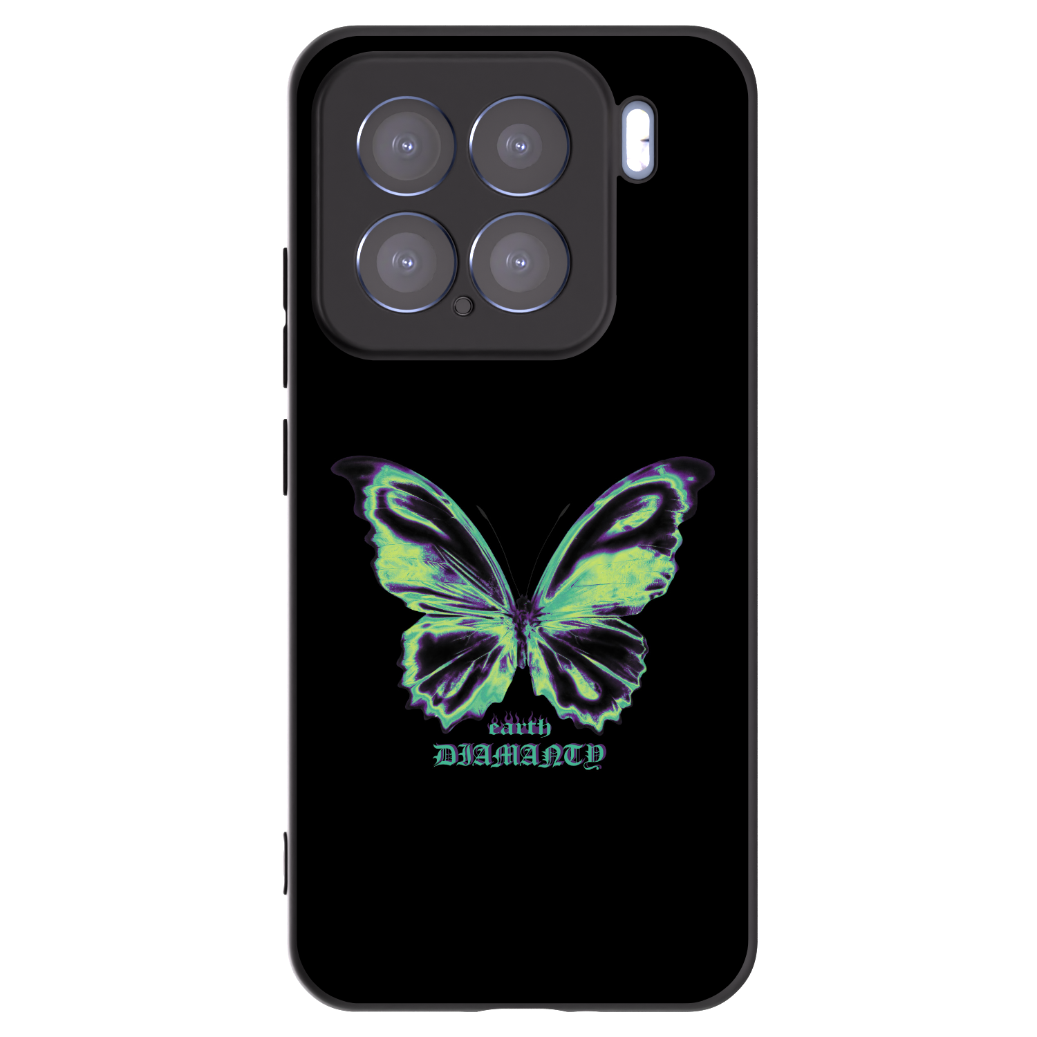 Picasee silikonowe czarne etui na Xiaomi 15 - Diamanty Blue