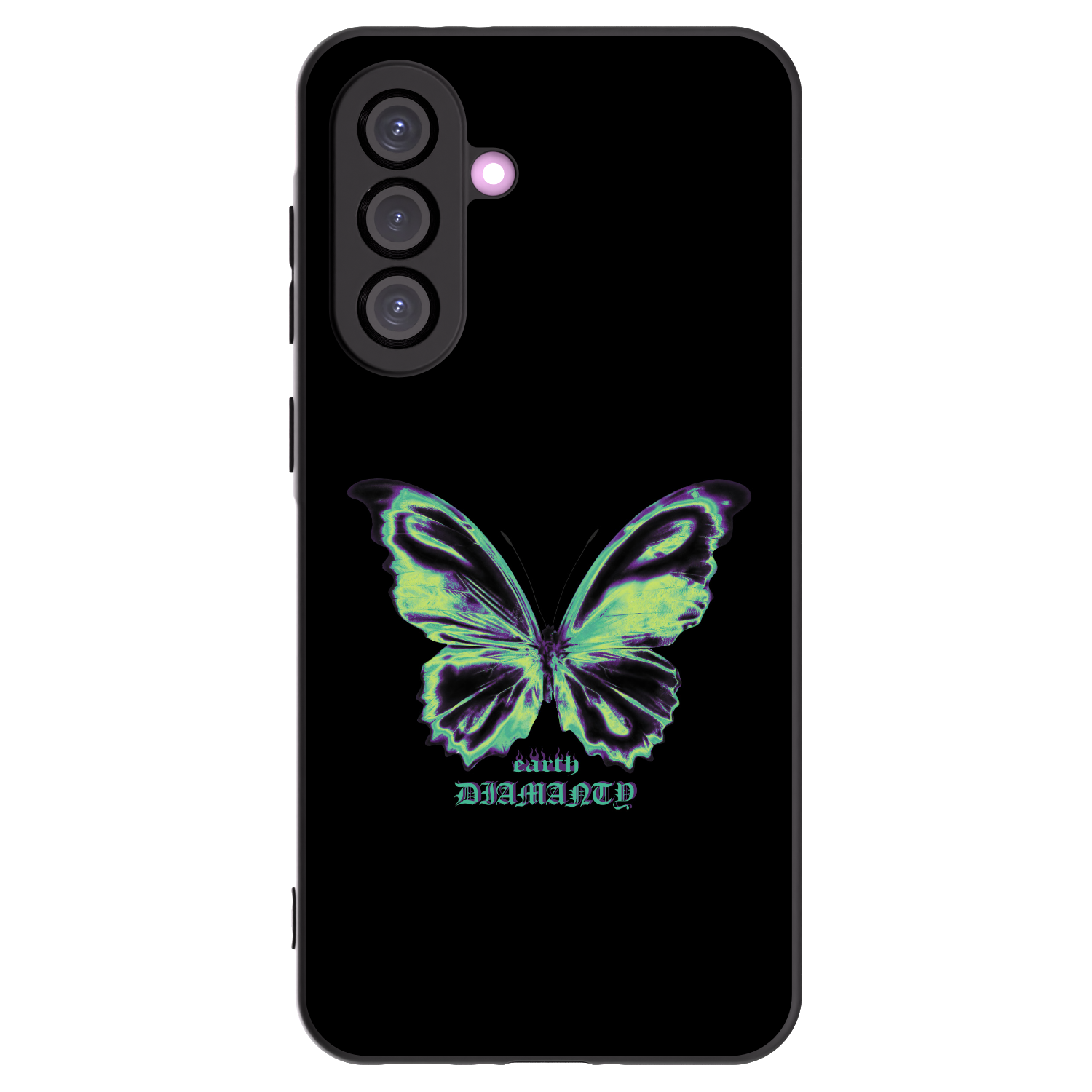 Picasee silikonowe czarne etui na Samsung Galaxy A36 5G - Diamanty Blue