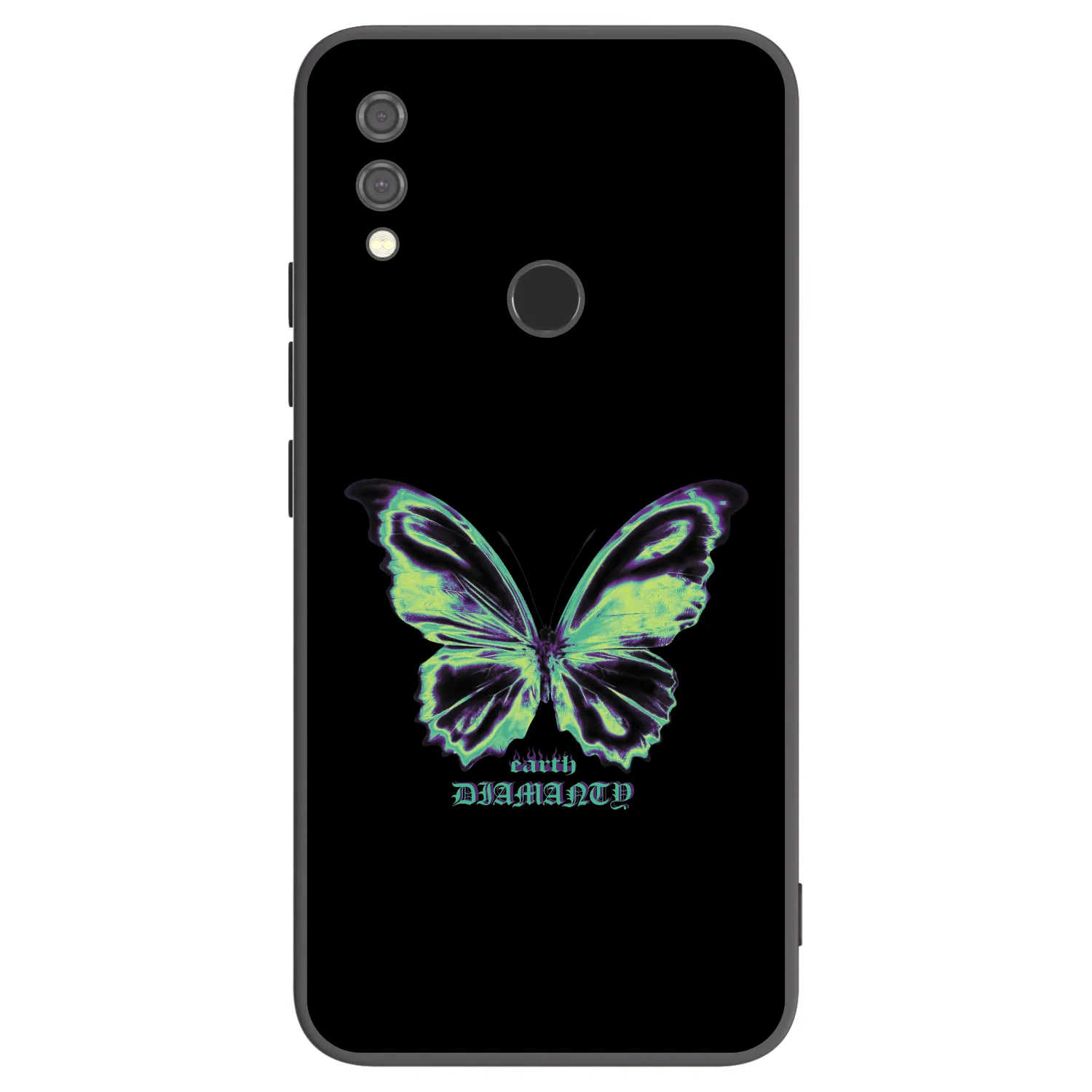 Picasee silikonowe czarne etui na Xiaomi Redmi Note 7 - Diamanty Blue