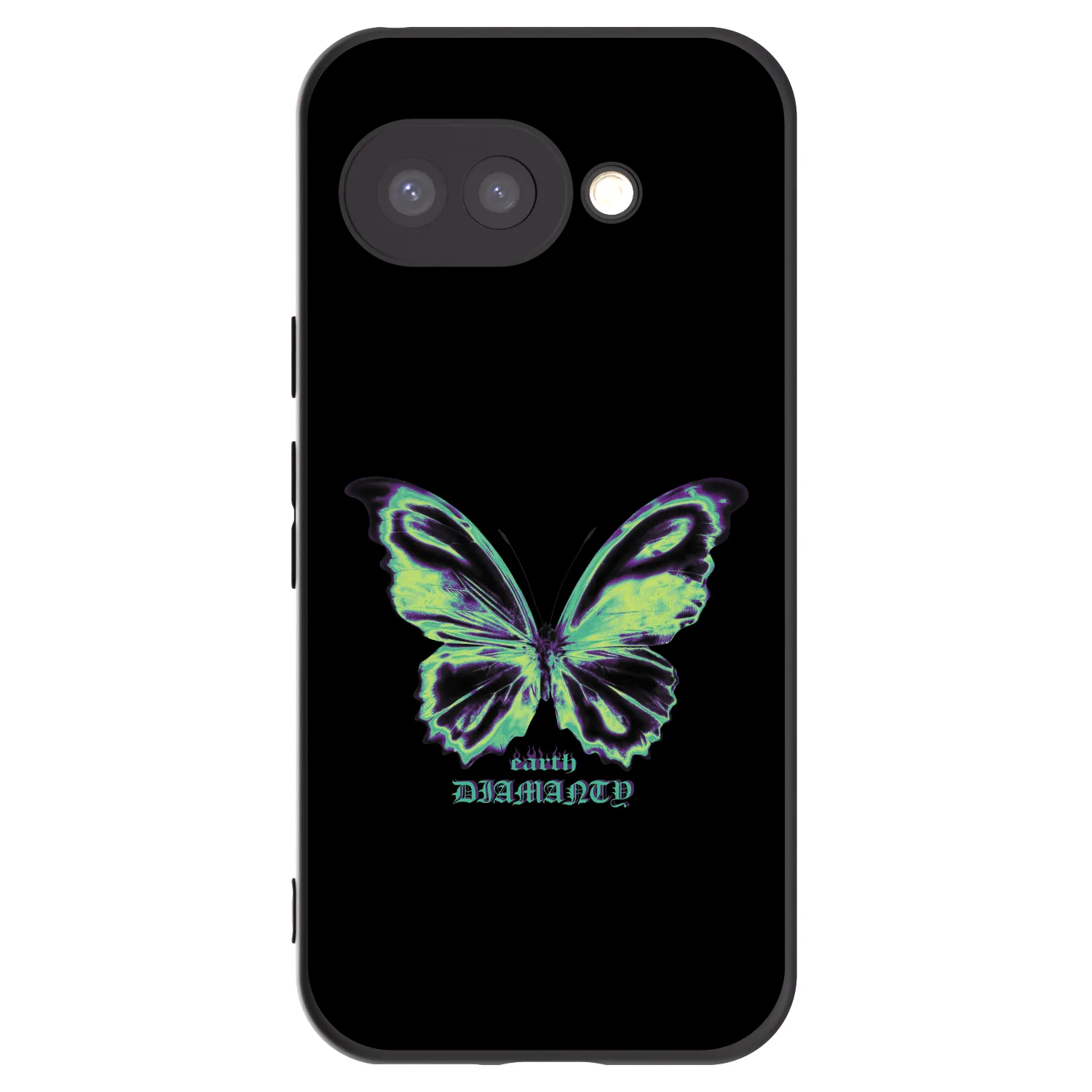 Picasee silikonowe czarne etui na Google Pixel 9a - Diamanty Blue