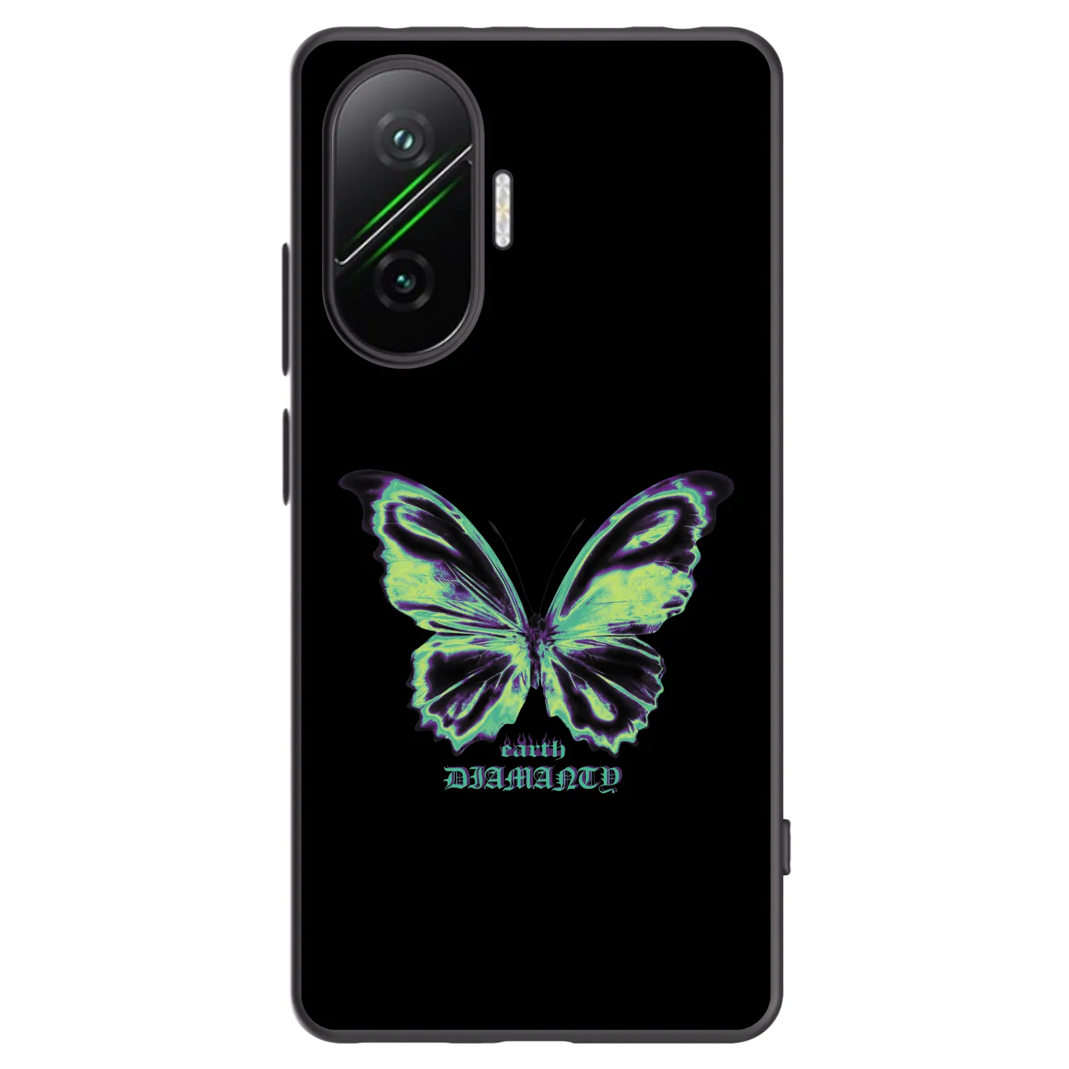 Picasee silikonowe czarne etui na Xiaomi Poco F7 Pro 5G - Diamanty Blue