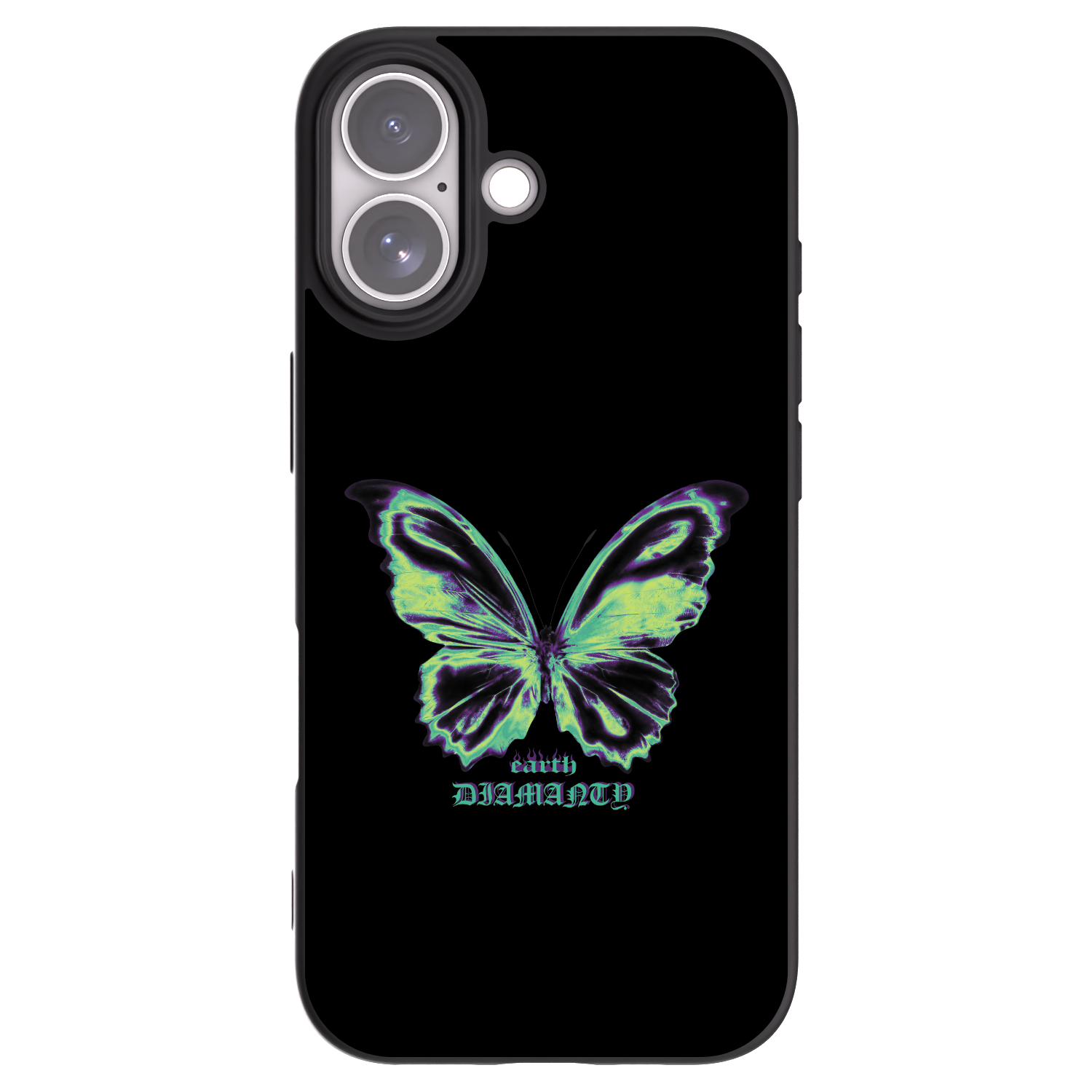 Picasee silikonowe czarne etui na Apple iPhone 17 - Diamanty Blue