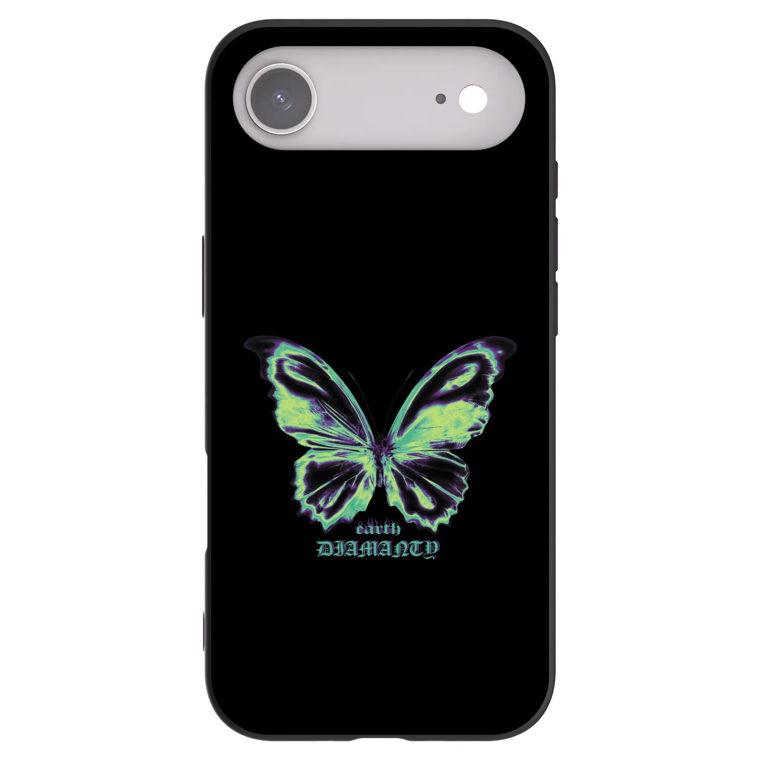 Picasee silikonowe czarne etui na Apple iPhone Air - Diamanty Blue