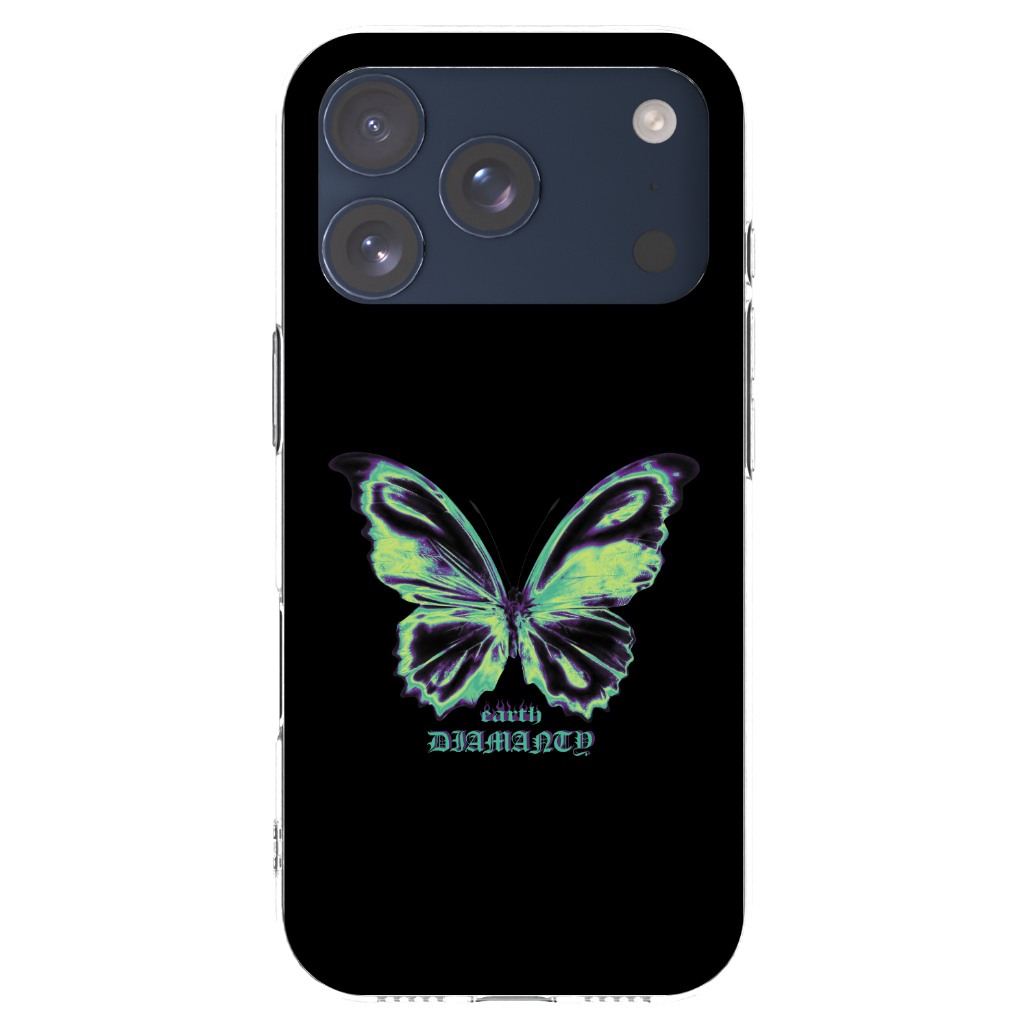 Picasee silikonowe przeźroczyste etui na Apple iPhone 17 Pro - Diamanty Blue