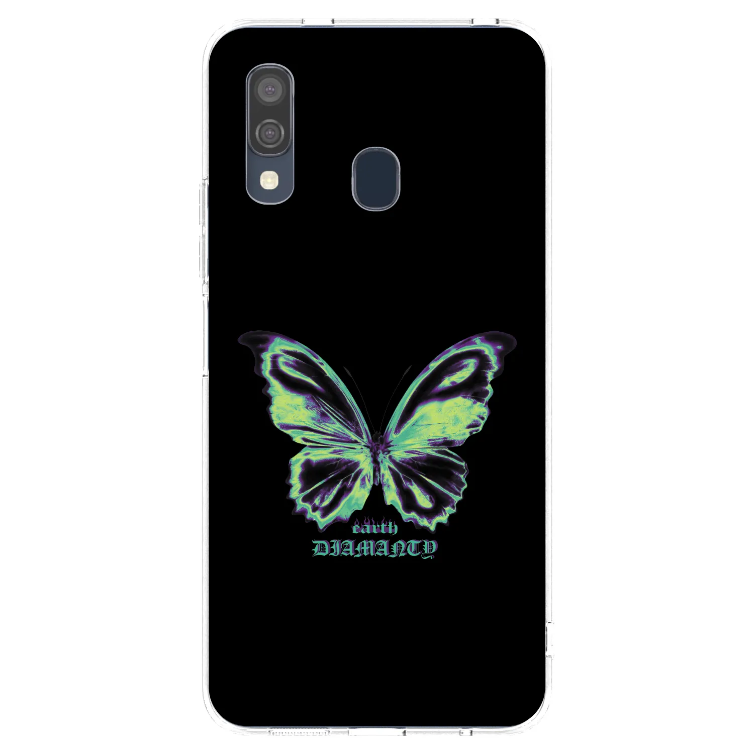 Picasee silikonowe przeźroczyste etui na Samsung Galaxy A40 A405F - Diamanty Blue