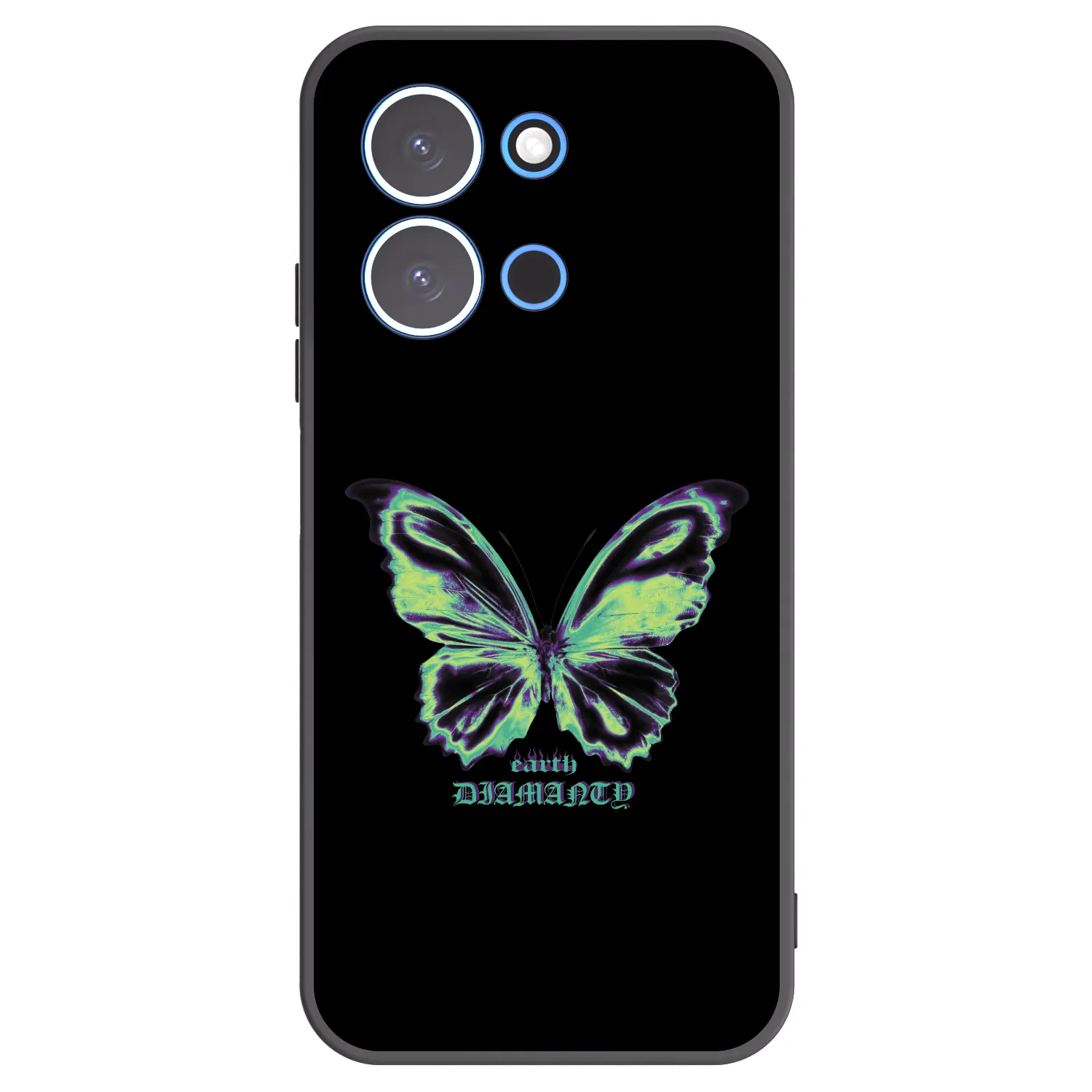 Picasee silikonowe czarne etui na Xiaomi Redmi 15C 4G - Diamanty Blue