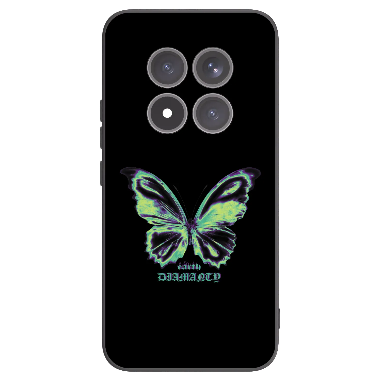 Picasee silikonowe czarne etui na Xiaomi Redmi Note 15 Pro+ - Diamanty Blue