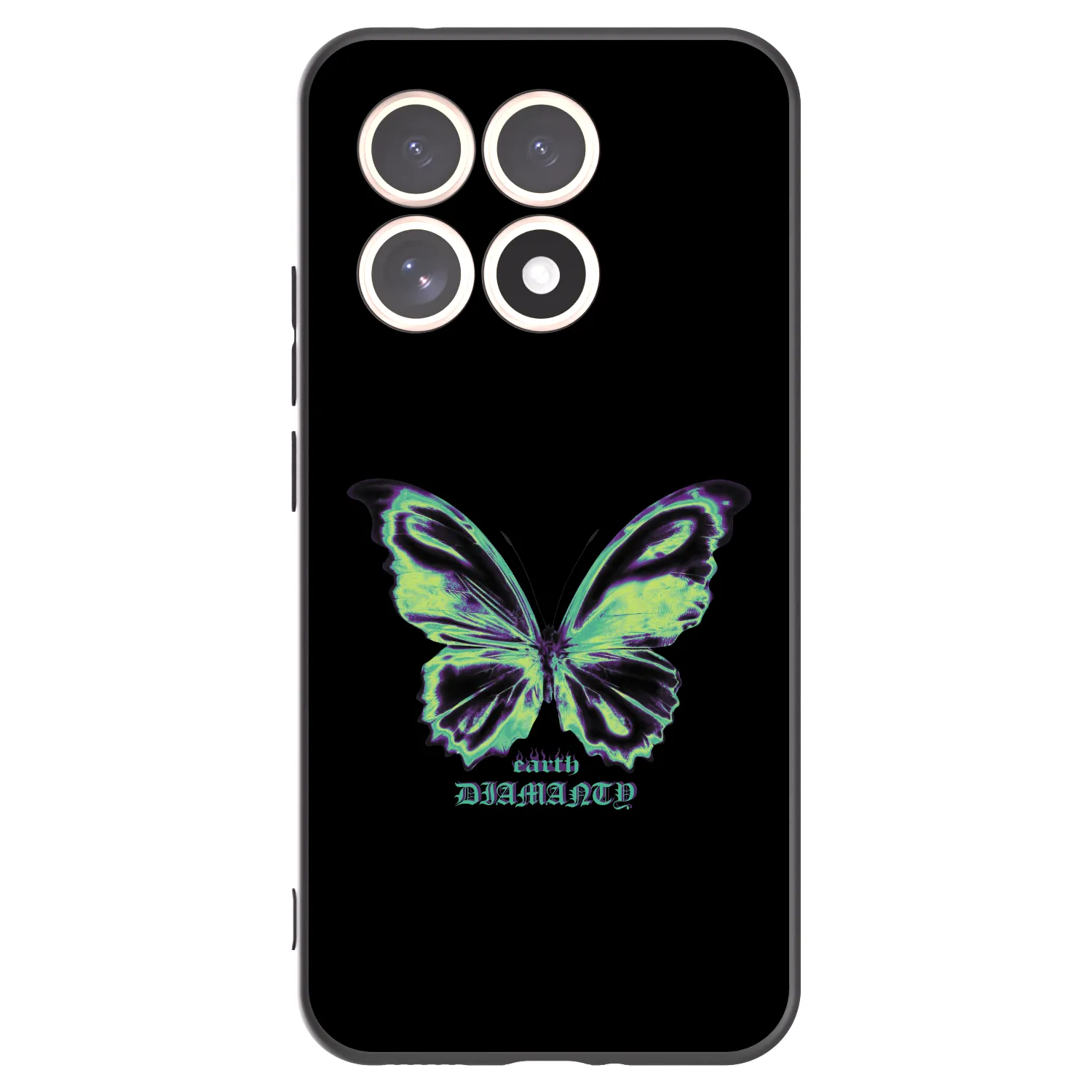 Picasee silikonowe czarne etui na Xiaomi 15T - Diamanty Blue