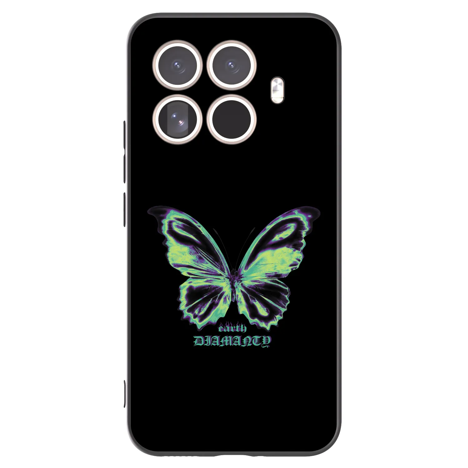 Picasee silikonowe czarne etui na Xiaomi 15T Pro - Diamanty Blue