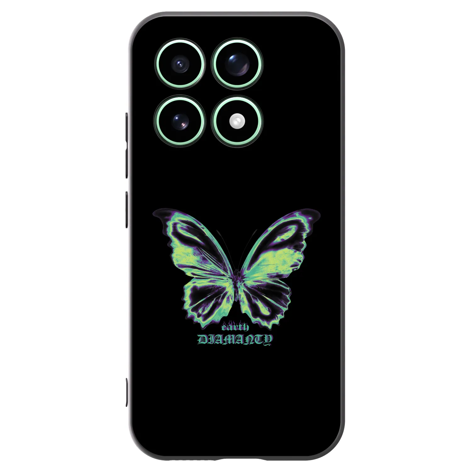Picasee silikonowe czarne etui na Xiaomi 17 - Diamanty Blue
