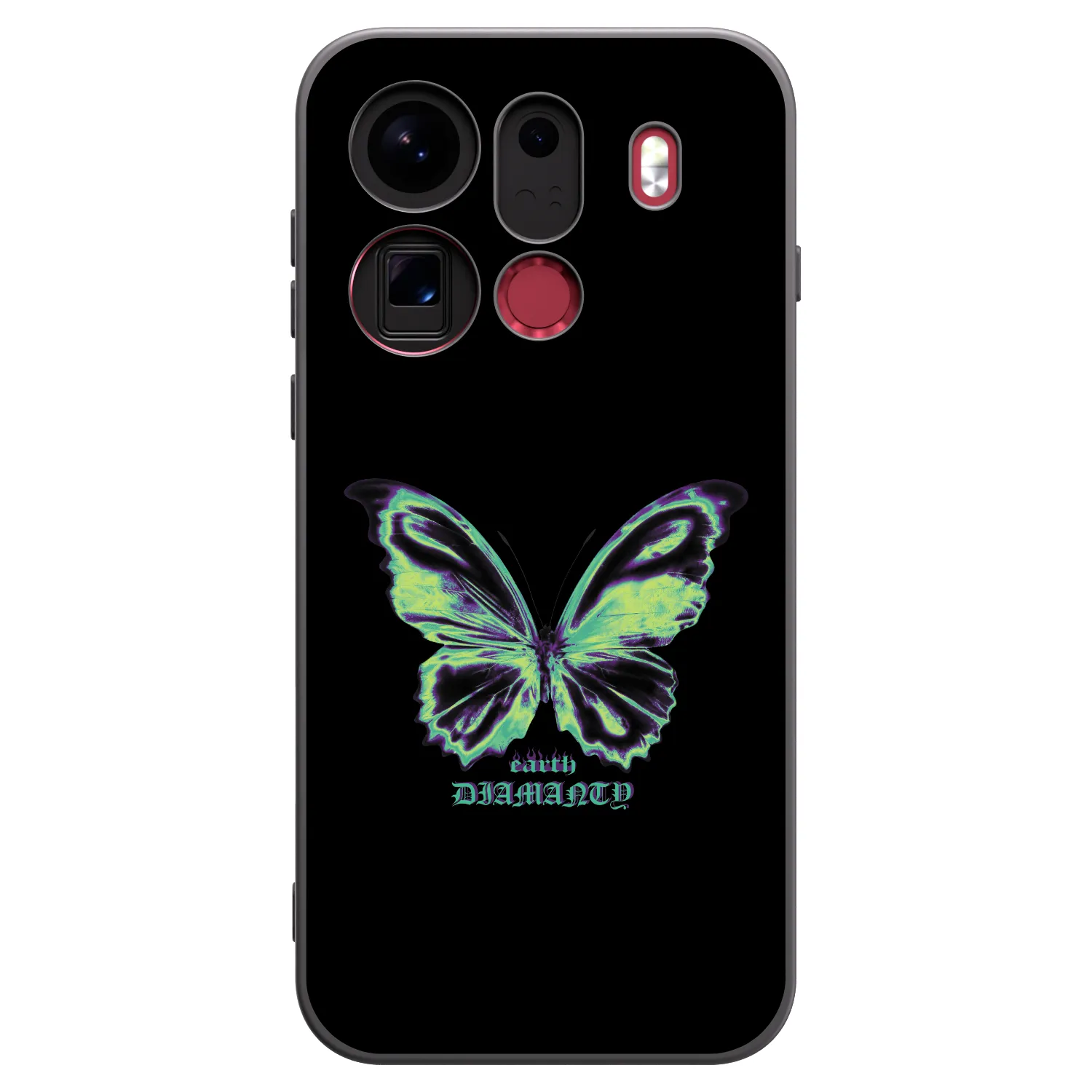 Picasee silikonowe czarne etui na OPPO Find X9 Pro - Diamanty Blue