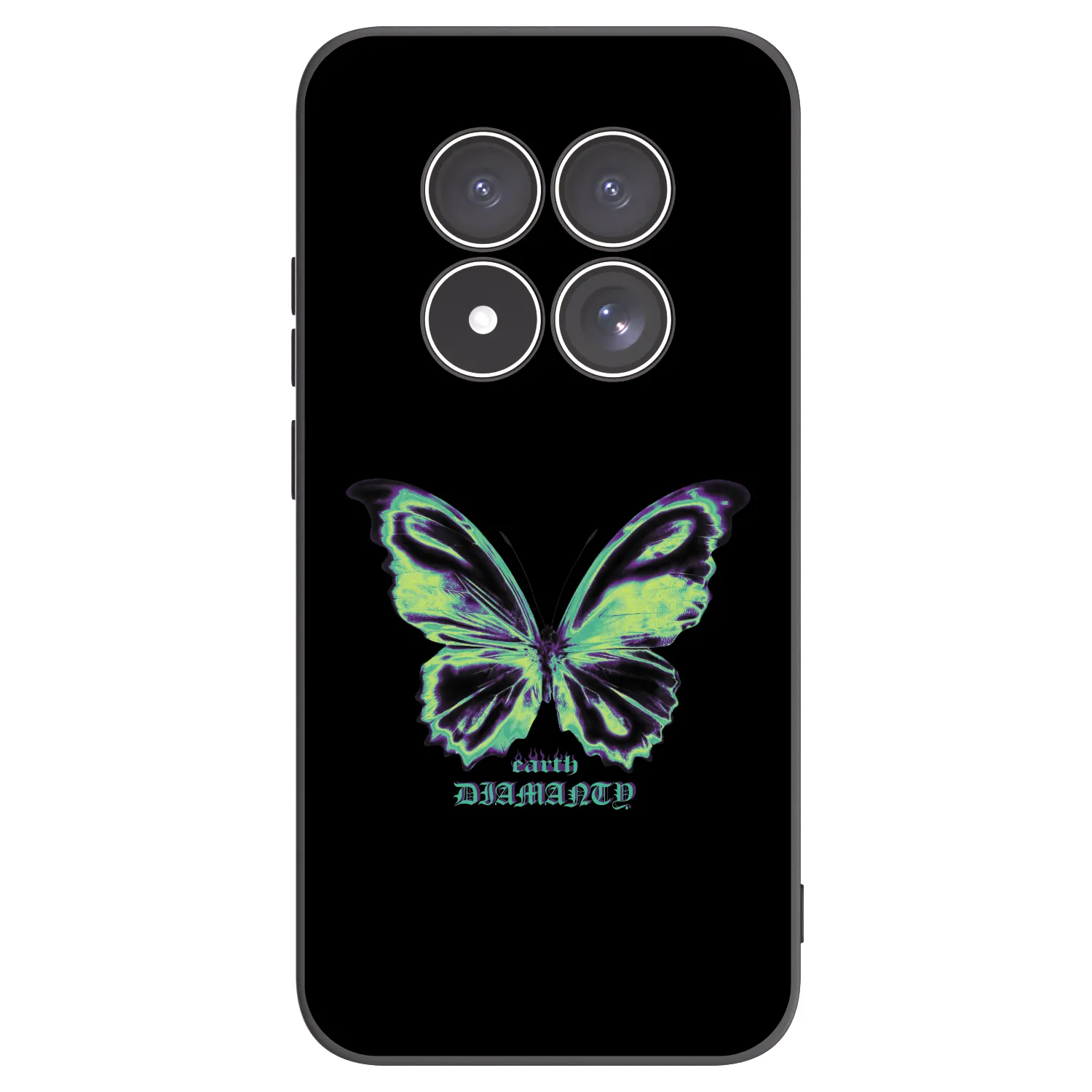 Picasee silikonowe czarne etui na Xiaomi Redmi Note 15 Pro 5G - Diamanty Blue