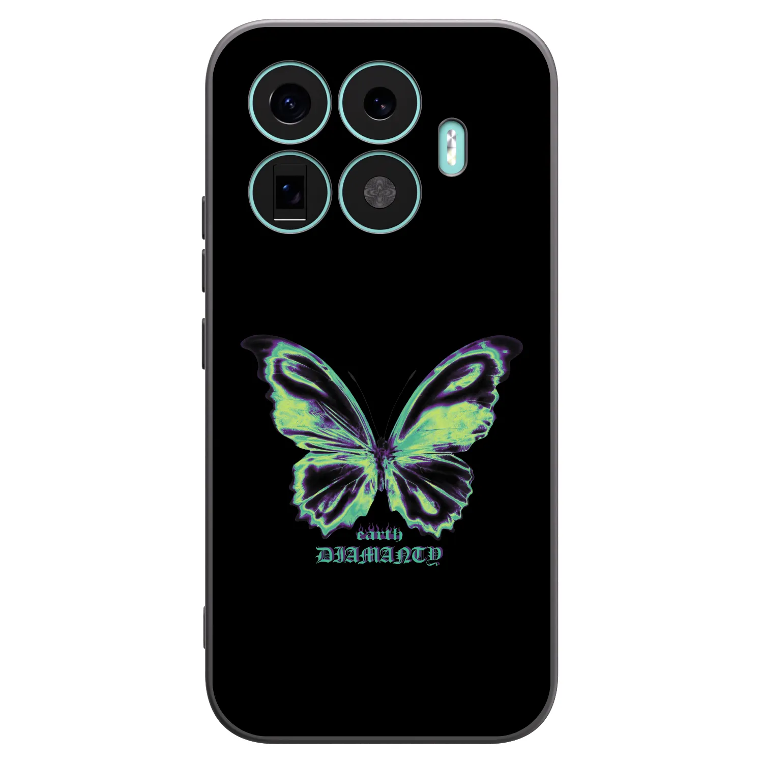 Picasee silikonowe czarne etui na Xiaomi 17T - Diamanty Blue