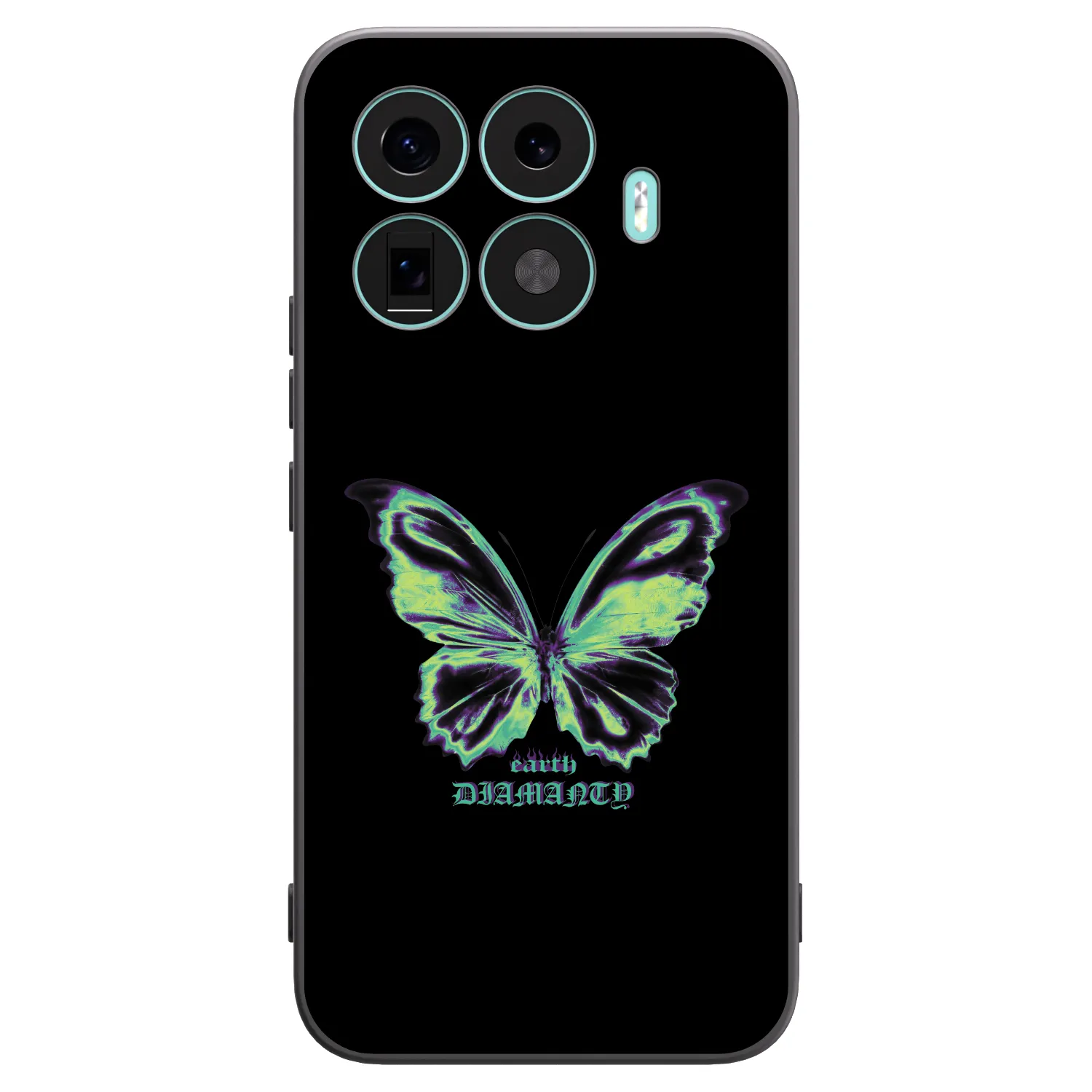 Picasee silikonowe czarne etui na Xiaomi 17T Pro - Diamanty Blue