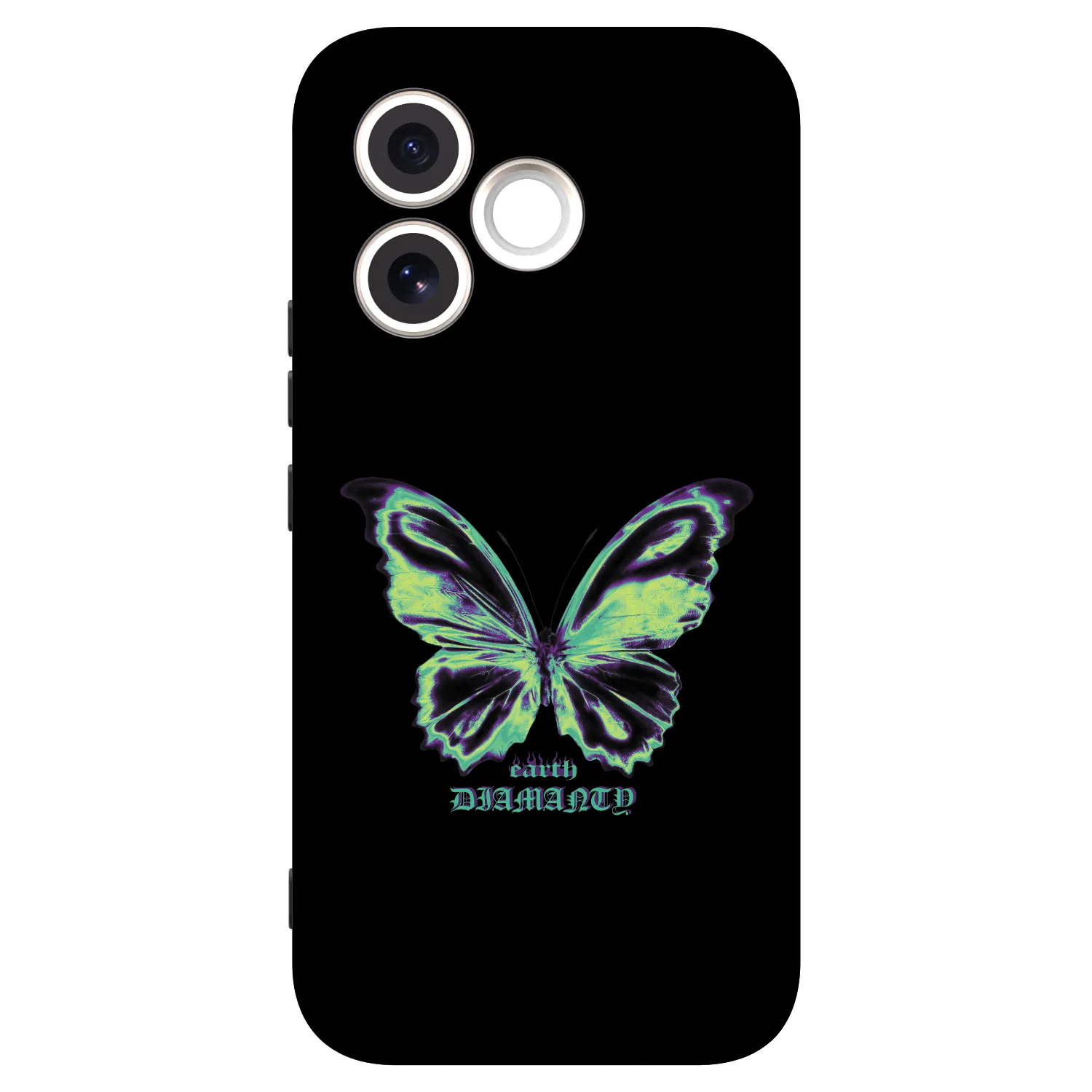 Picasee silikonowe czarne etui na Honor 600 Lite - Diamanty Blue