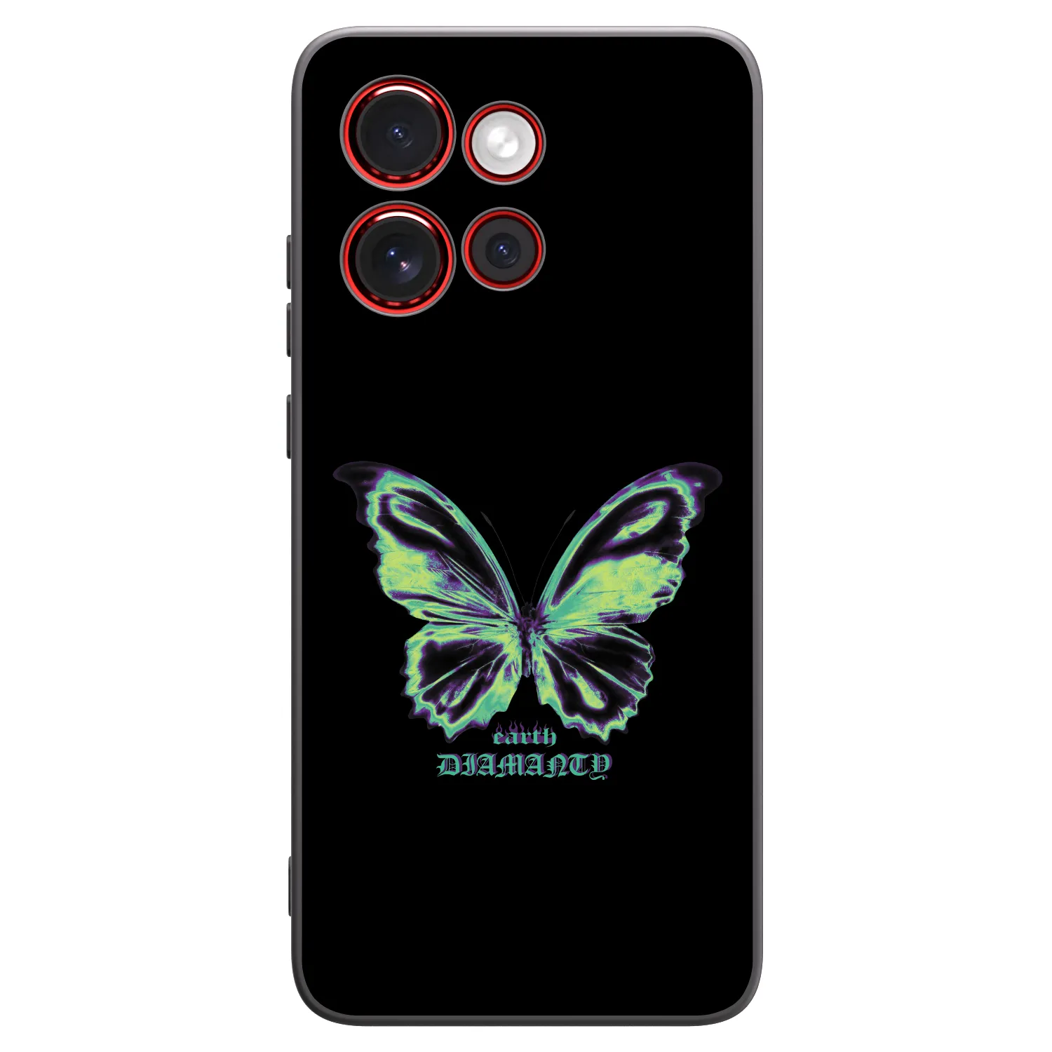 Picasee silikonowe czarne etui na Motorola Edge 60 Neo 5G - Diamanty Blue