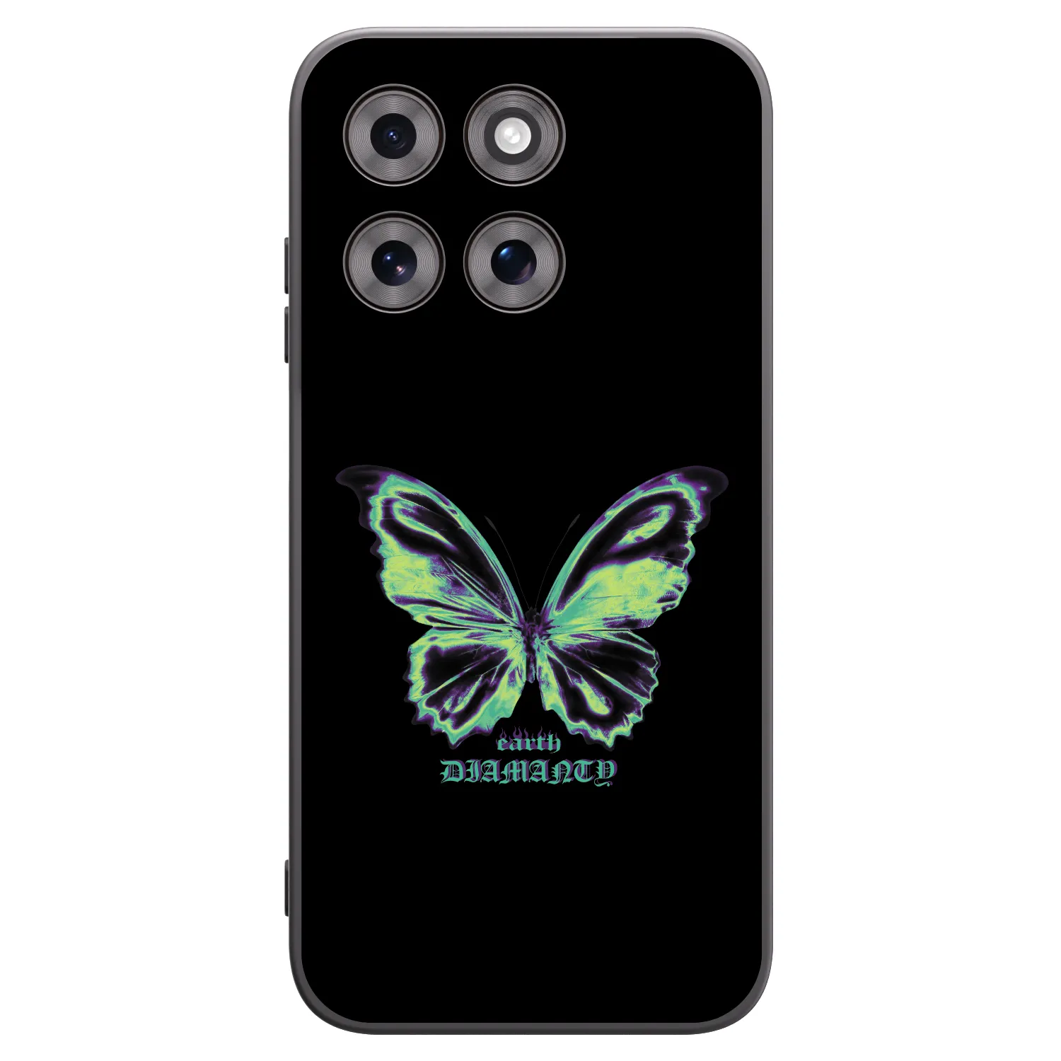 Picasee silikonowe czarne etui na Motorola Moto G77 - Diamanty Blue