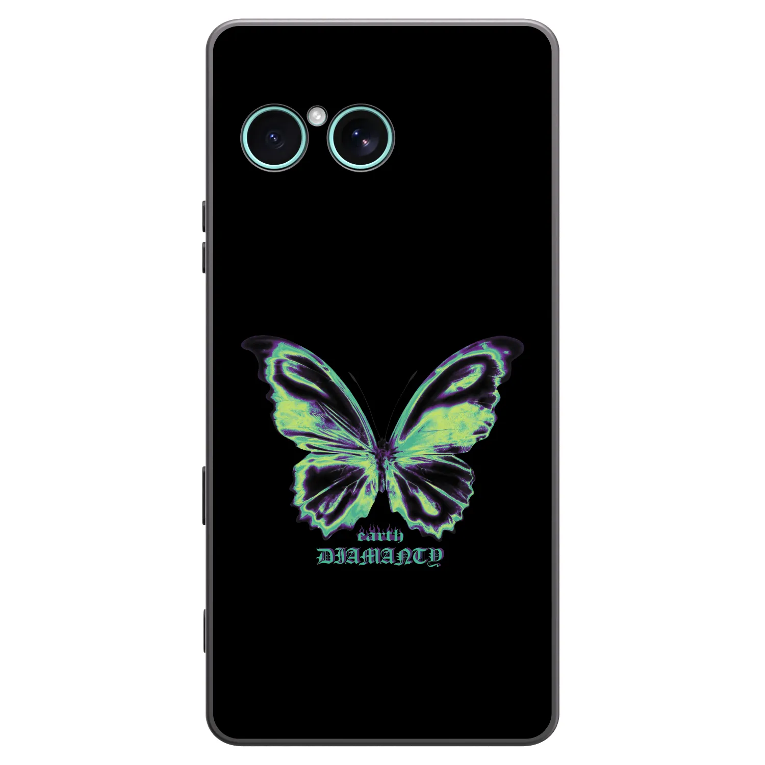 Picasee silikonowe czarne etui na Sony Xperia 10 VII - Diamanty Blue
