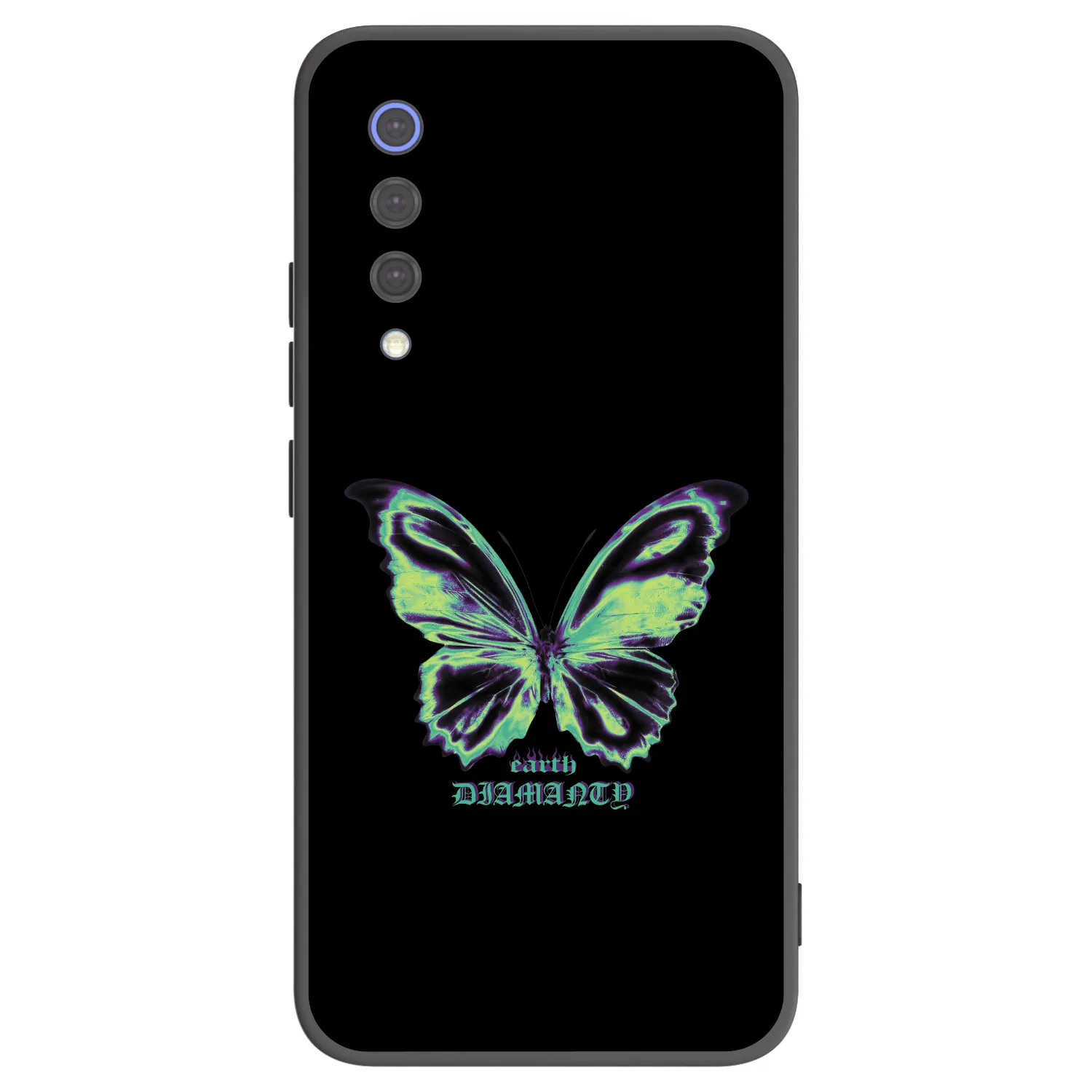 Picasee silikonowe czarne etui na Xiaomi Mi 9 SE - Diamanty Blue