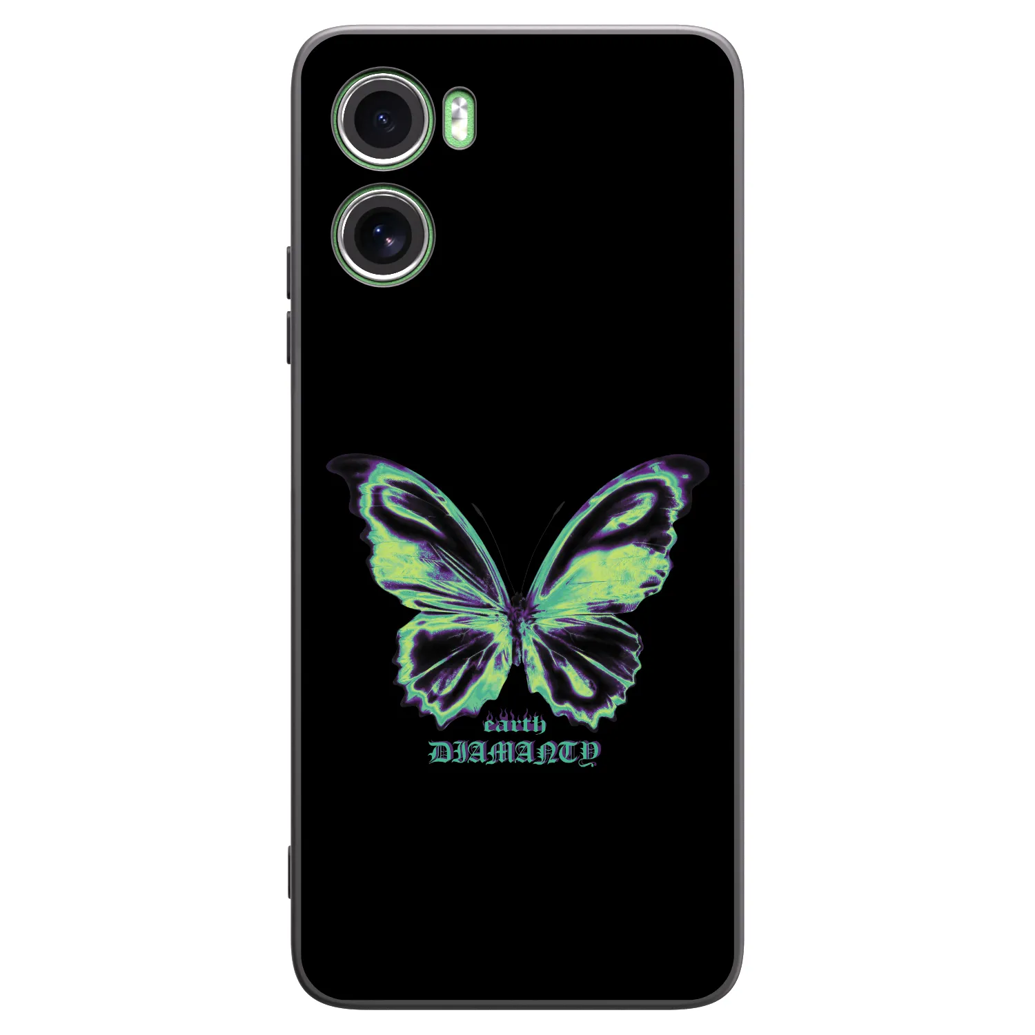 Picasee silikonowe czarne etui na Motorola Moto G06 - Diamanty Blue