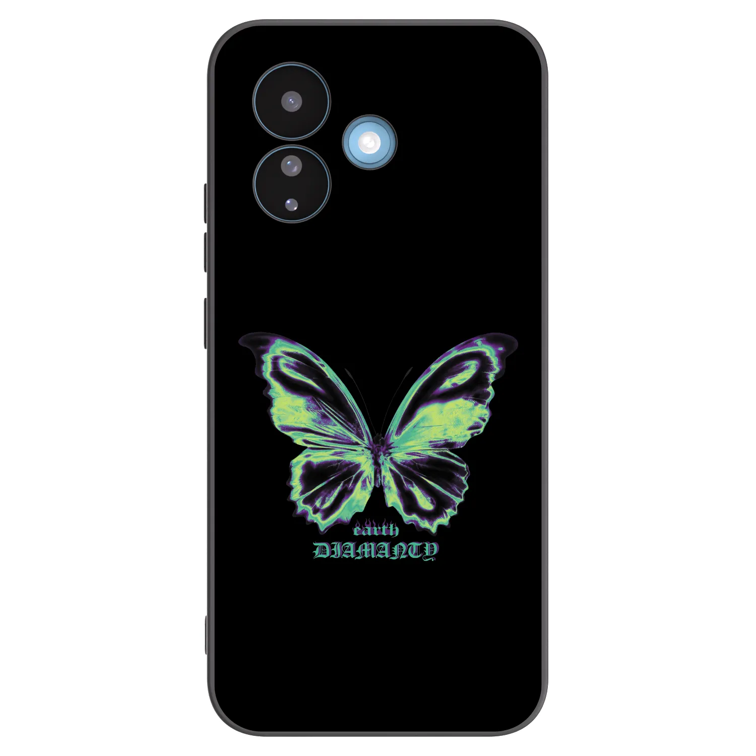 Picasee silikonowe czarne etui na Xiaomi Redmi Note 17 Pro 5G - Diamanty Blue