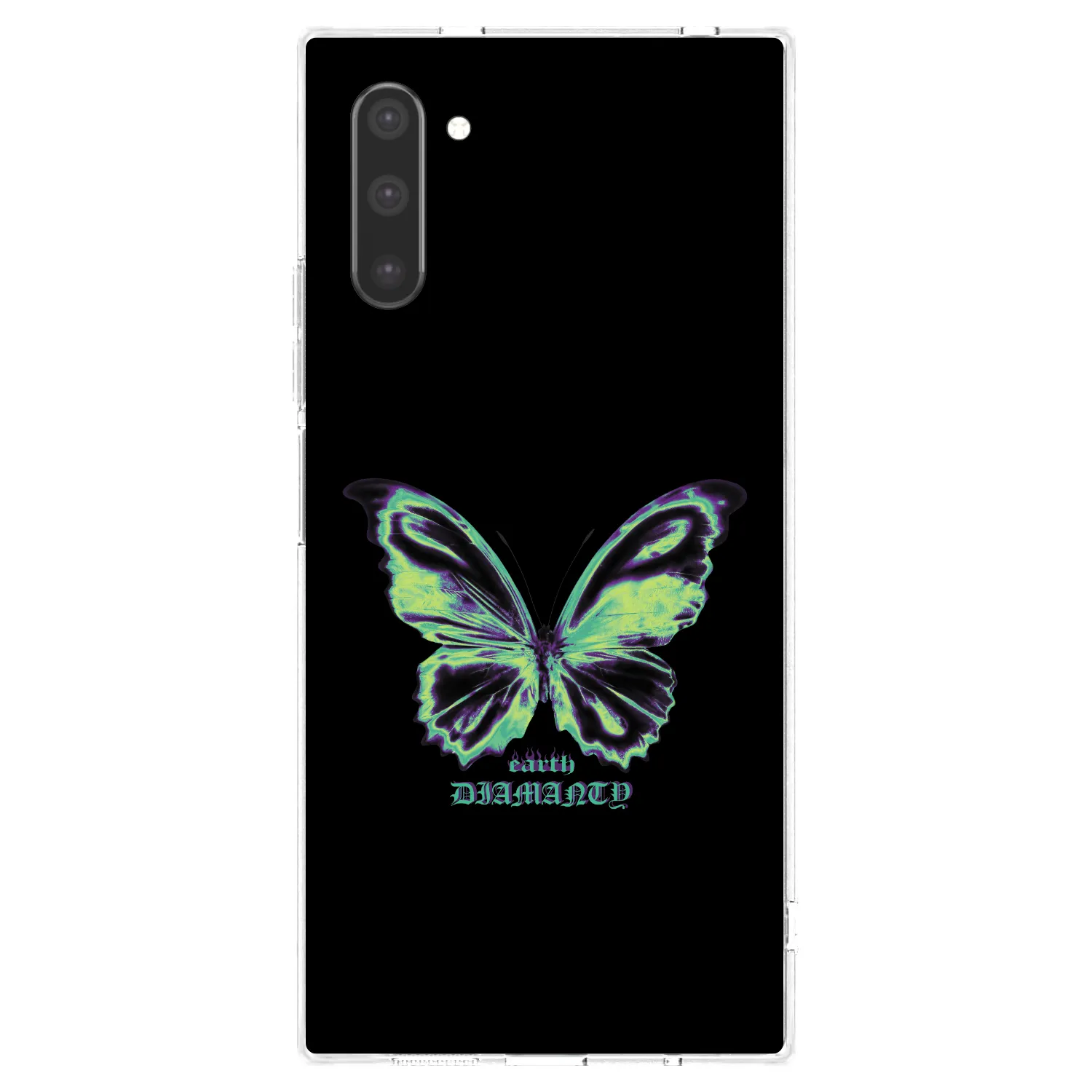 Picasee silikonowe przeźroczyste etui na Samsung Galaxy Note 10 N970F - Diamanty Blue