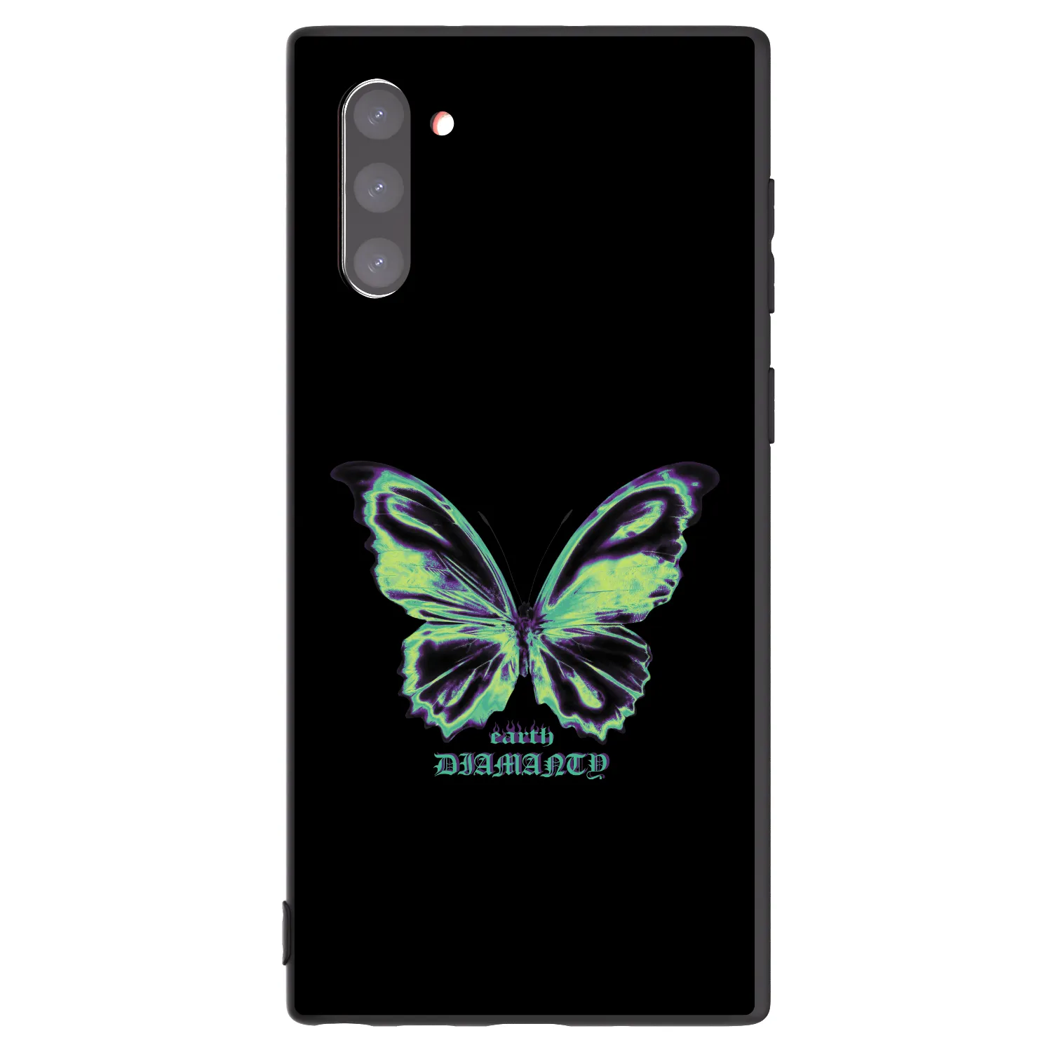 Picasee silikonowe czarne etui na Samsung Galaxy Note 10 N970F - Diamanty Blue