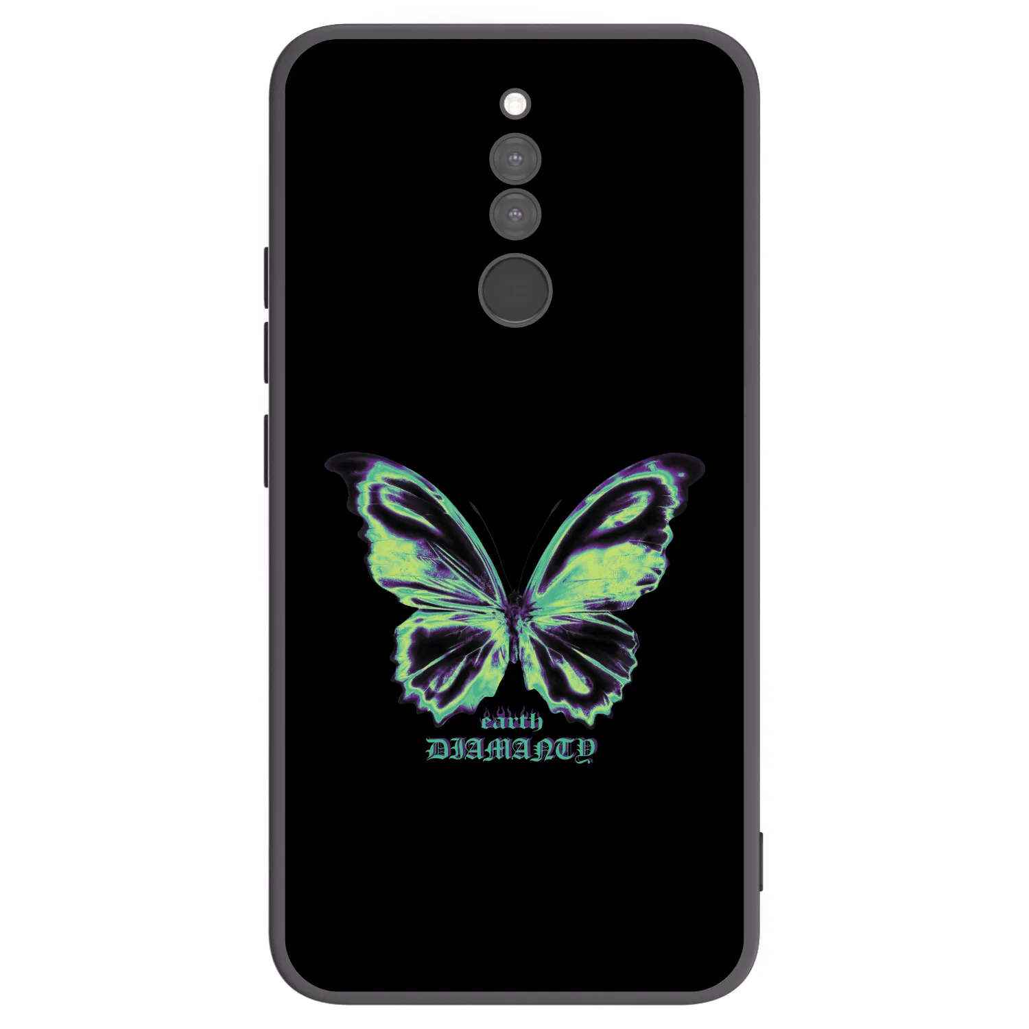 Picasee silikonowe czarne etui na Xiaomi Redmi 8 - Diamanty Blue