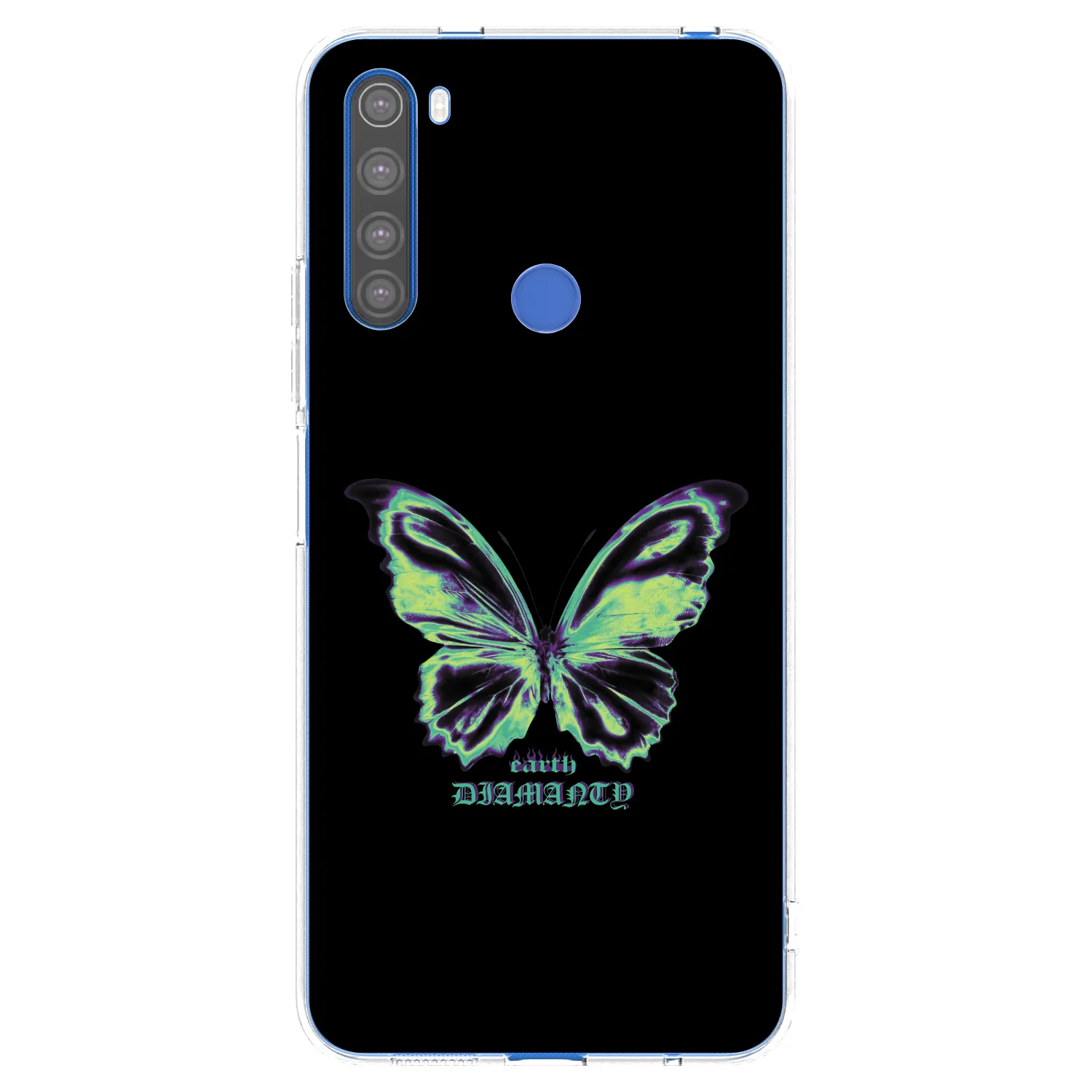 Picasee silikonowe przeźroczyste etui na Xiaomi Redmi Note 8T - Diamanty Blue
