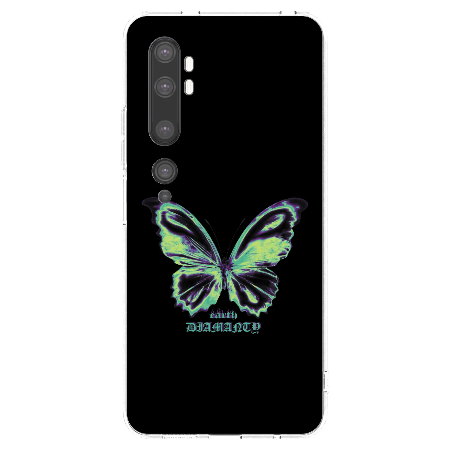 Picasee silikonowe przeźroczyste etui na Xiaomi Mi Note 10 (Pro) - Diamanty Blue