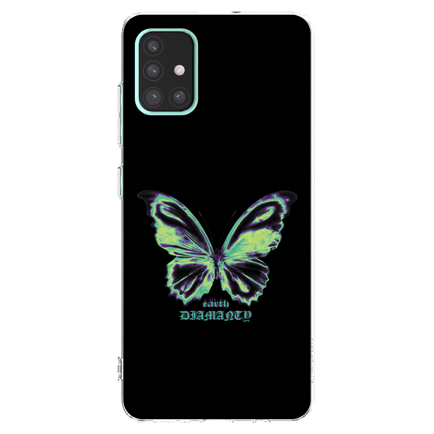 Picasee silikonowe przeźroczyste etui na Samsung Galaxy A51 A515F - Diamanty Blue