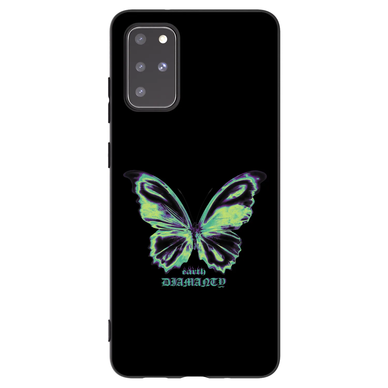 Picasee silikonowe czarne etui na Samsung Galaxy S20+ G985F - Diamanty Blue