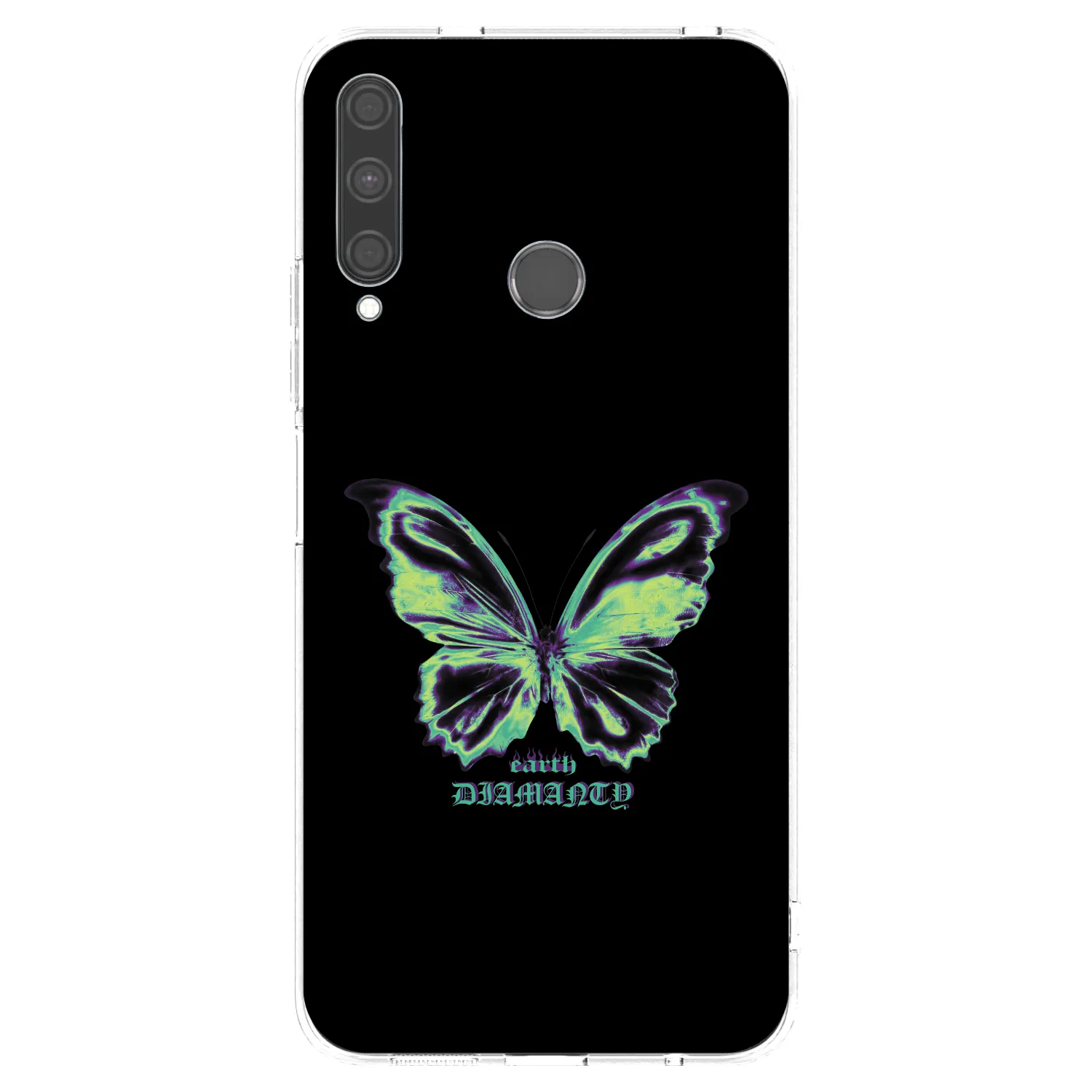 Picasee silikonowe przeźroczyste etui na Huawei P40 Lite E - Diamanty Blue