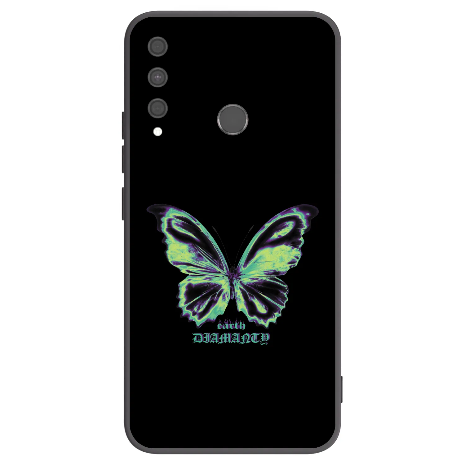 Picasee silikonowe czarne etui na Huawei P40 Lite E - Diamanty Blue
