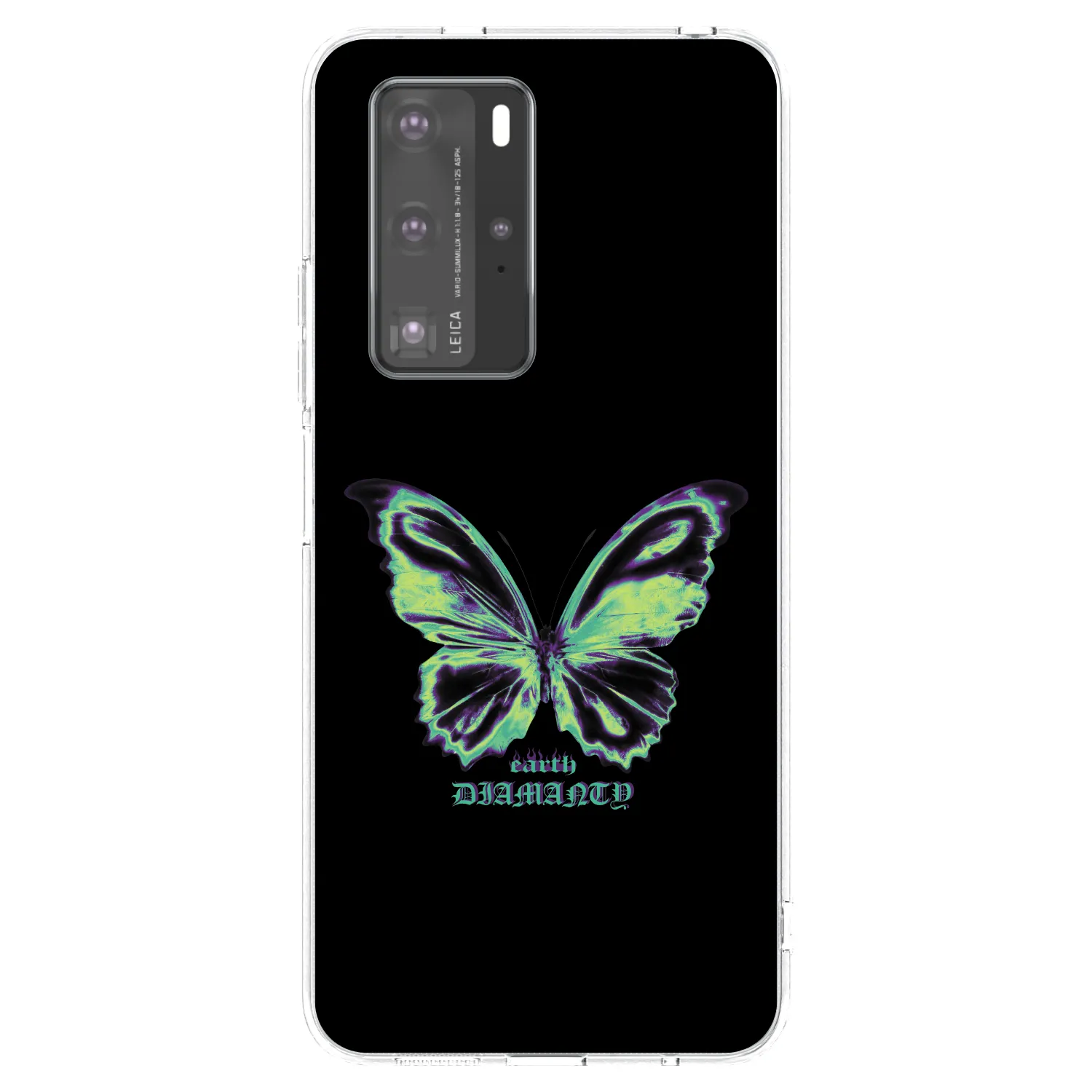 Picasee silikonowe przeźroczyste etui na Huawei P40 Pro - Diamanty Blue