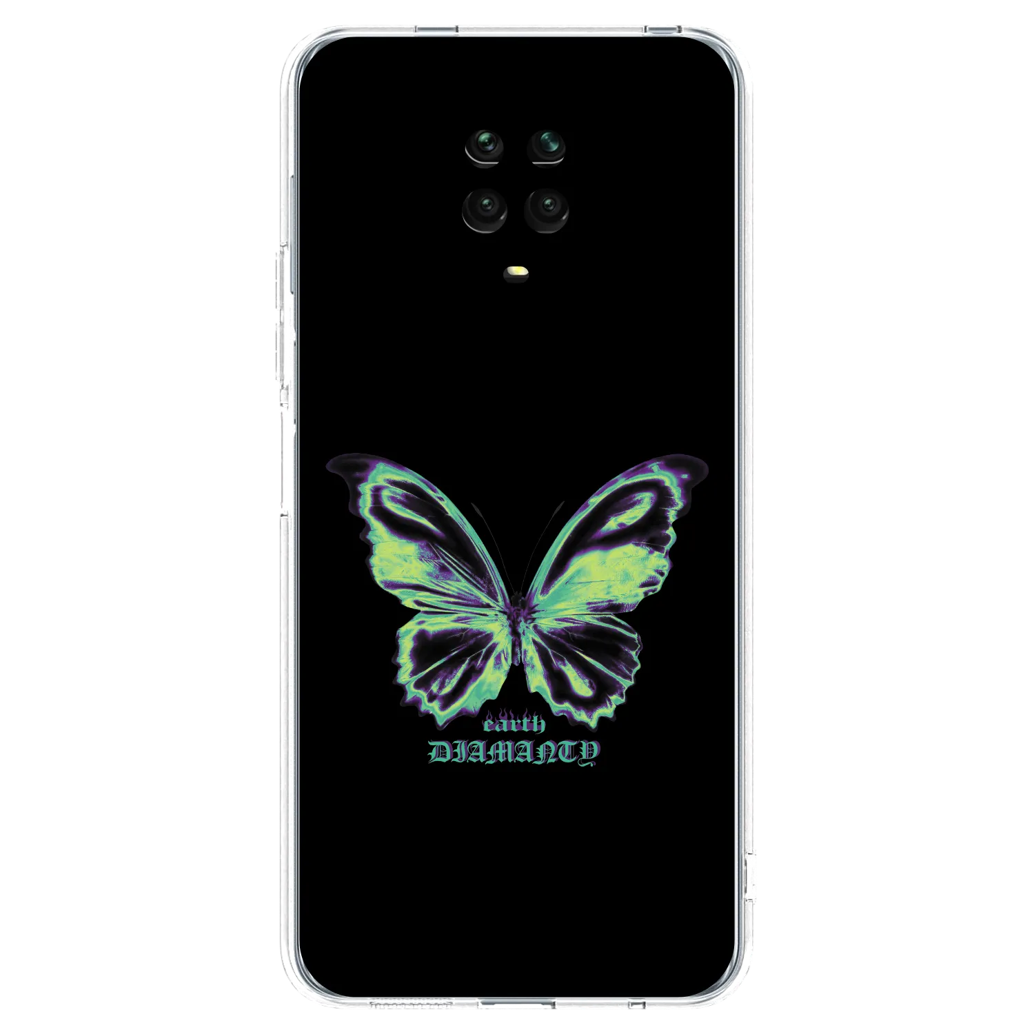 Picasee silikonowe przeźroczyste etui na Xiaomi Redmi Note 9 Pro - Diamanty Blue