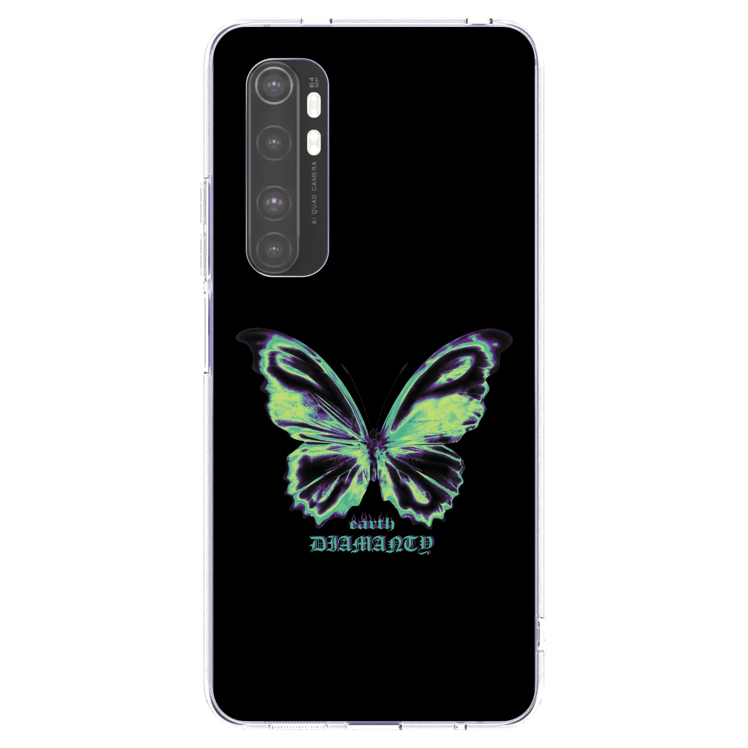 Picasee silikonowe przeźroczyste etui na Xiaomi Mi Note 10 Lite - Diamanty Blue