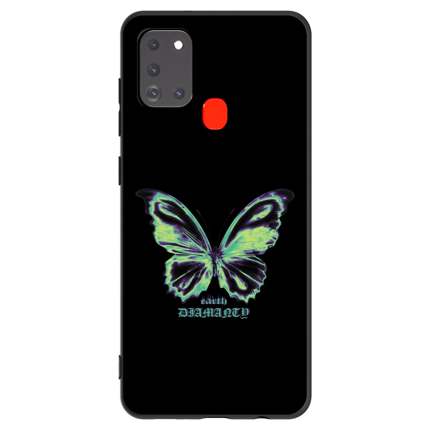 Picasee silikonowe czarne etui na Samsung Galaxy A21s - Diamanty Blue