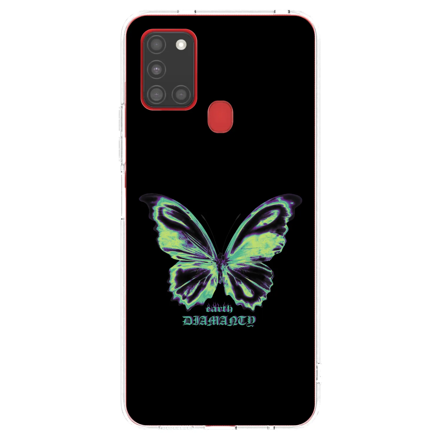 Picasee silikonowe przeźroczyste etui na Samsung Galaxy A21s - Diamanty Blue