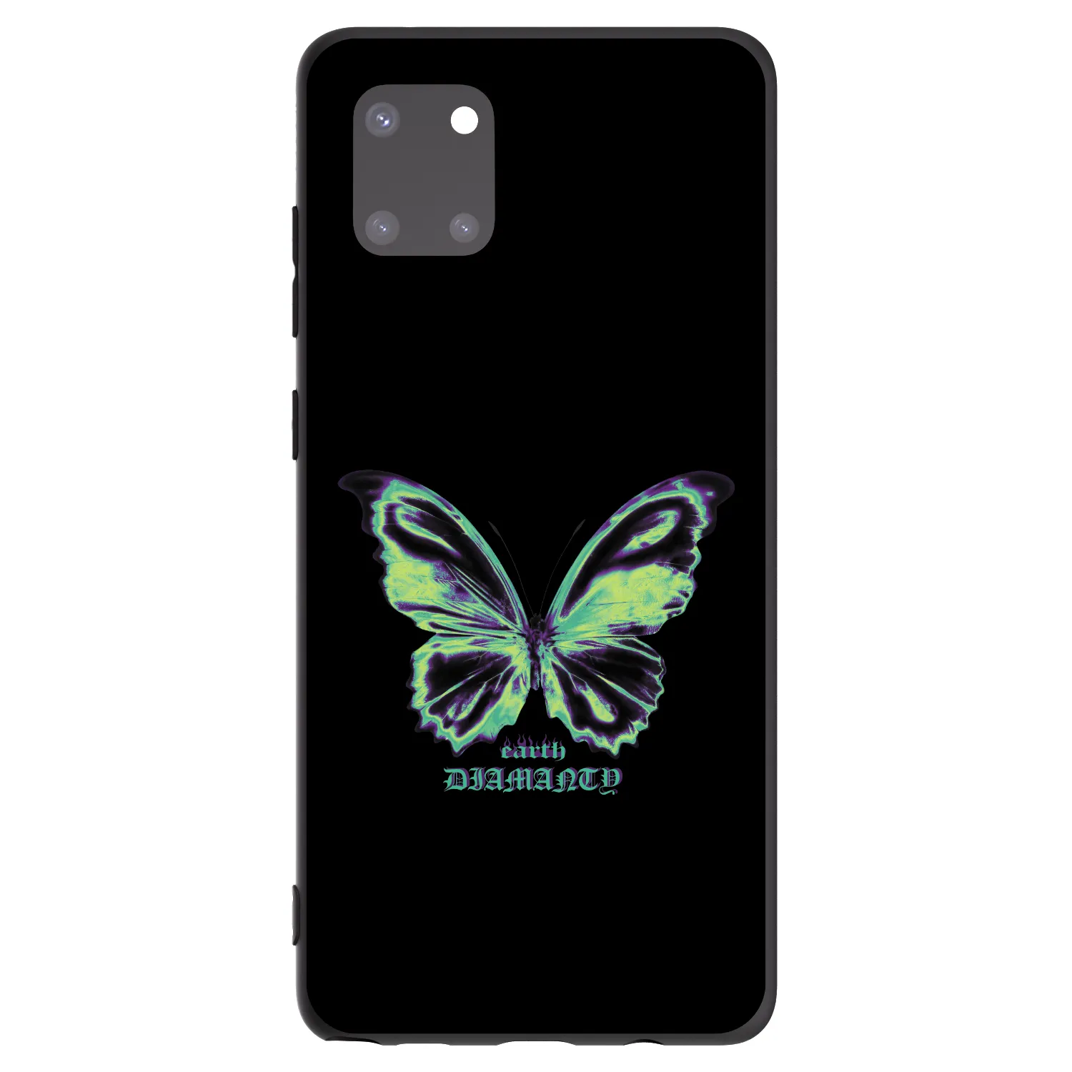Picasee silikonowe czarne etui na Samsung Galaxy Note 10 Lite N770F - Diamanty Blue