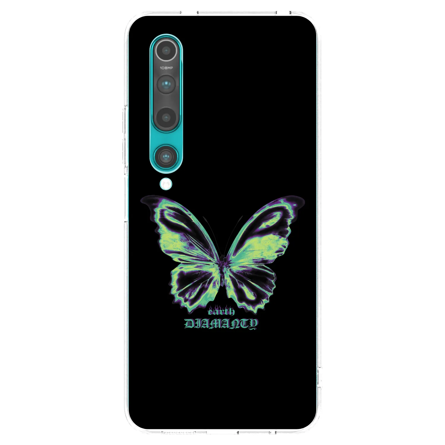 Picasee silikonowe przeźroczyste etui na Xiaomi Mi 10 - Diamanty Blue