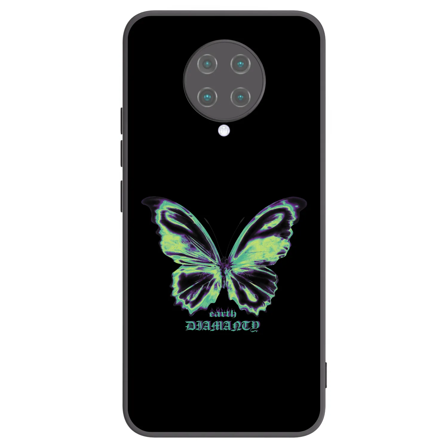 Picasee silikonowe czarne etui na Xiaomi Poco F2 Pro - Diamanty Blue