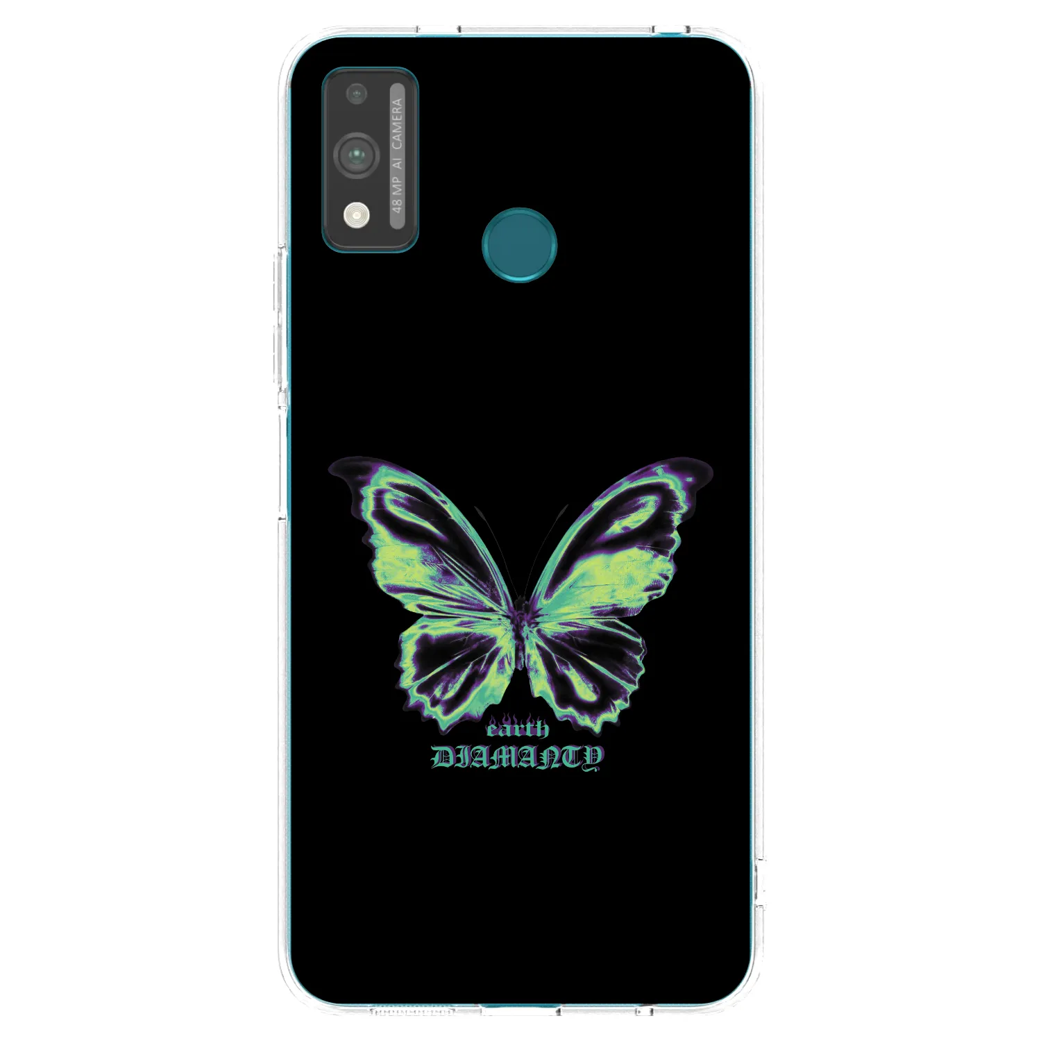 Picasee silikonowe przeźroczyste etui na Honor 9X Lite - Diamanty Blue